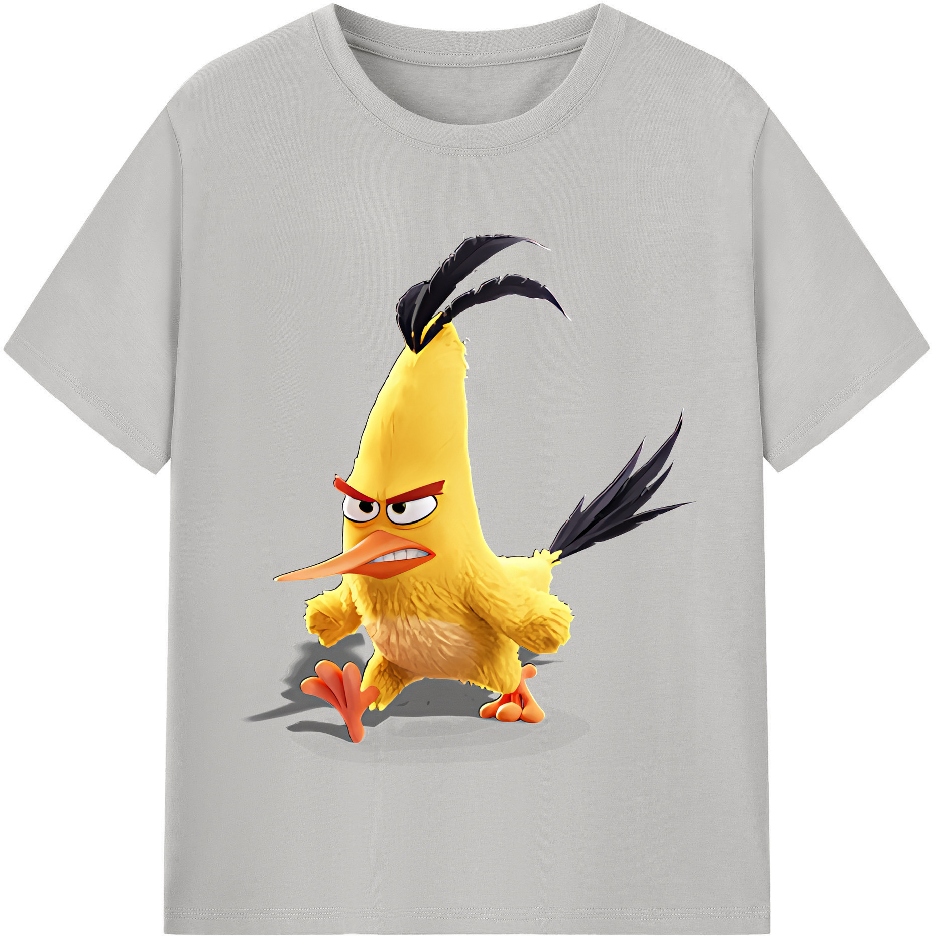 （画像用） Angry Birds アングリーバード レディースカジュアルプリントTシャツ（綿100％）