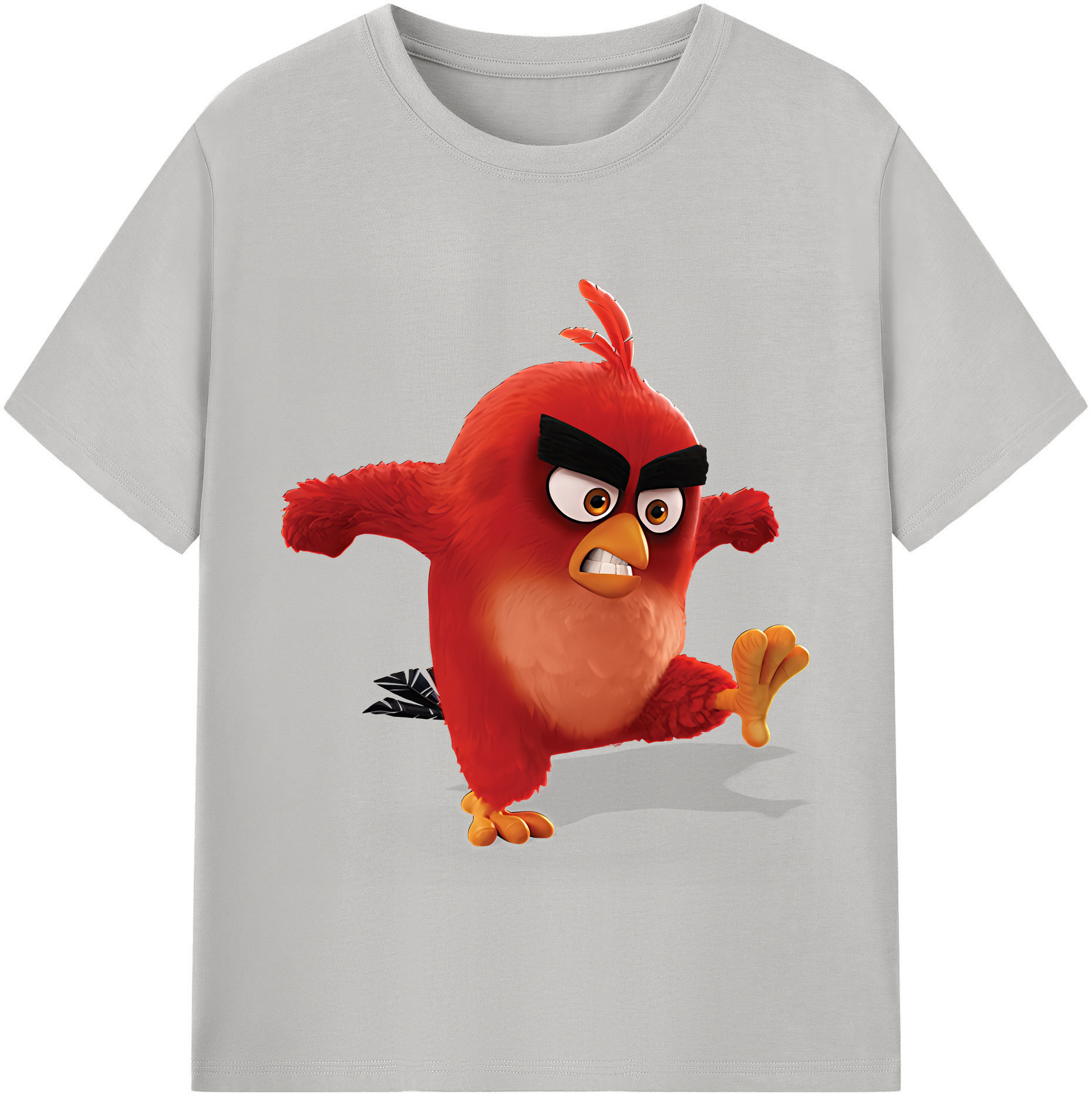 （画像用） Angry Birds アングリーバード レディースカジュアルプリントTシャツ（綿100％）