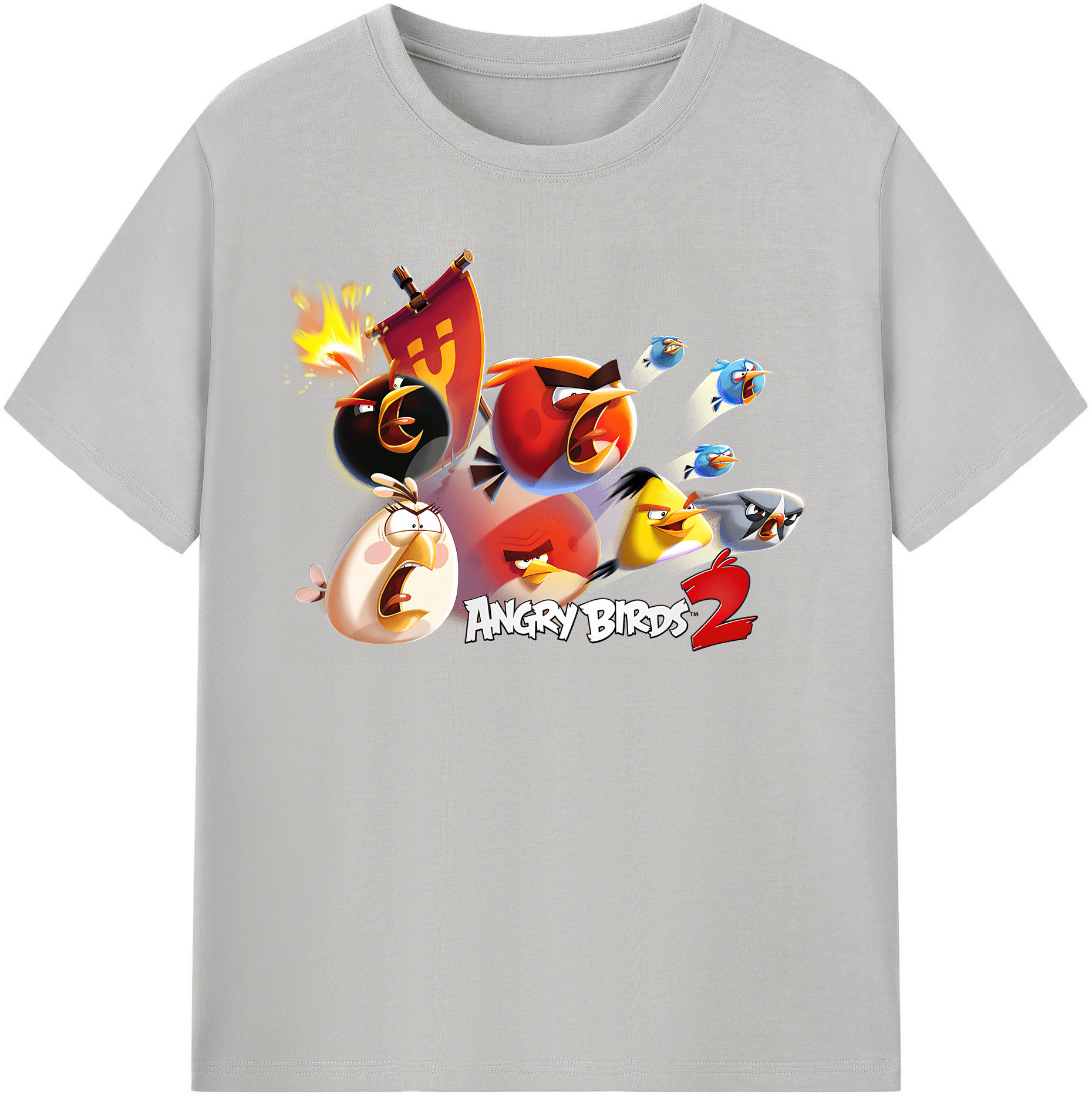 Angry Birds アングリーバード レディースカジュアルプリントTシャツ（綿100％）