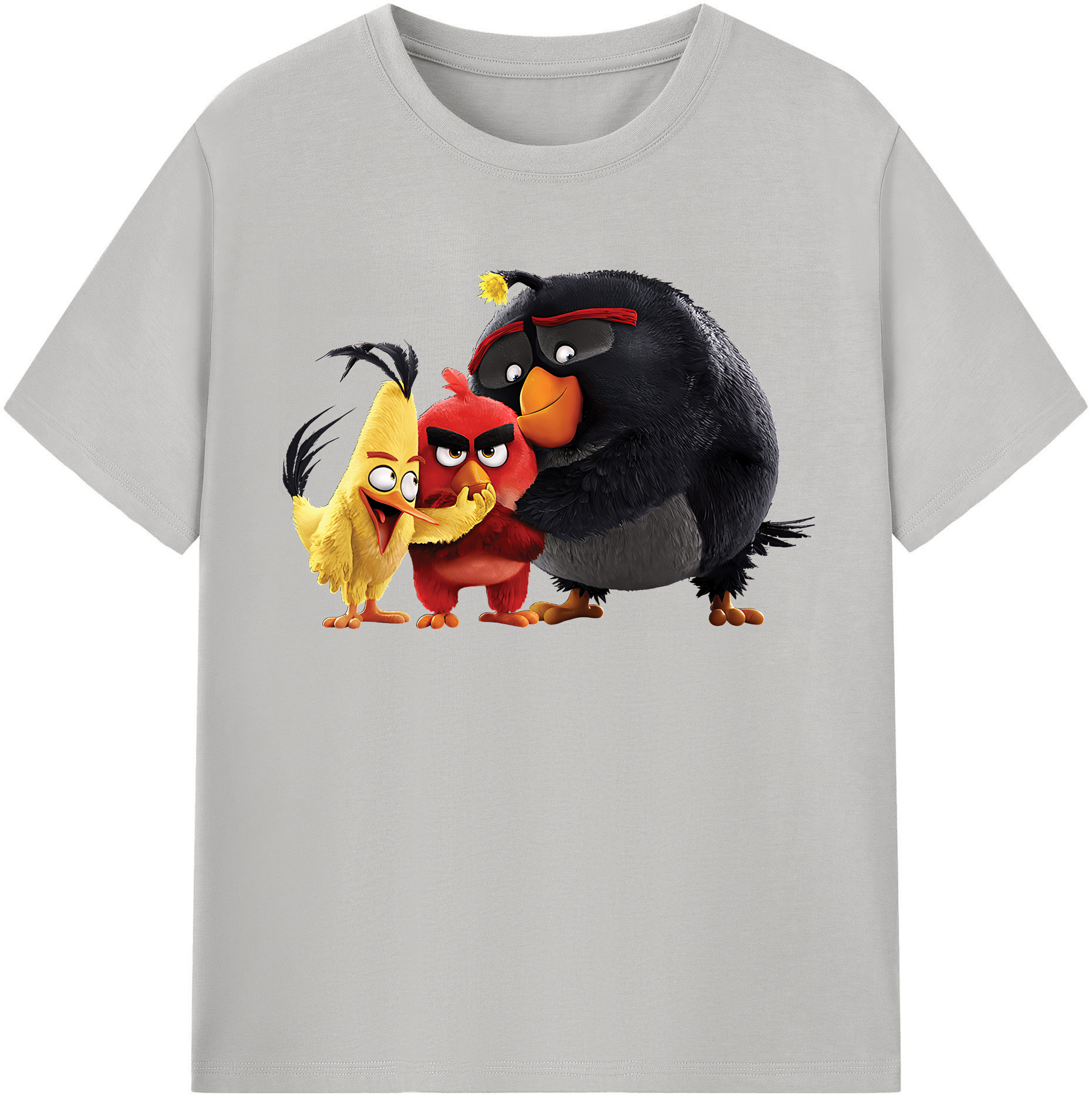 （画像用） Angry Birds アングリーバード レディースカジュアルプリントTシャツ（綿100％）