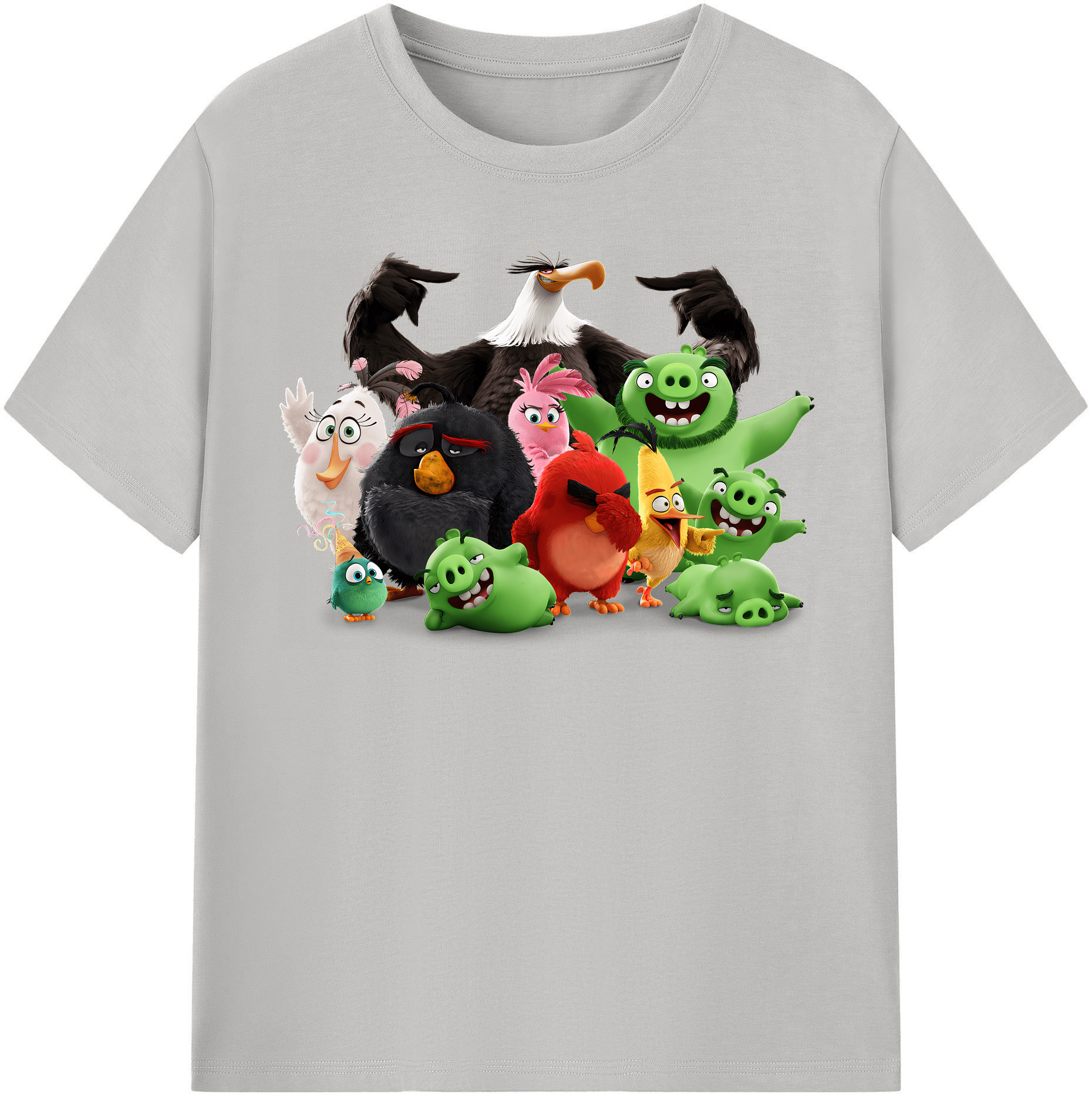 （画像用） Angry Birds アングリーバード レディースカジュアルプリントTシャツ（綿100％）