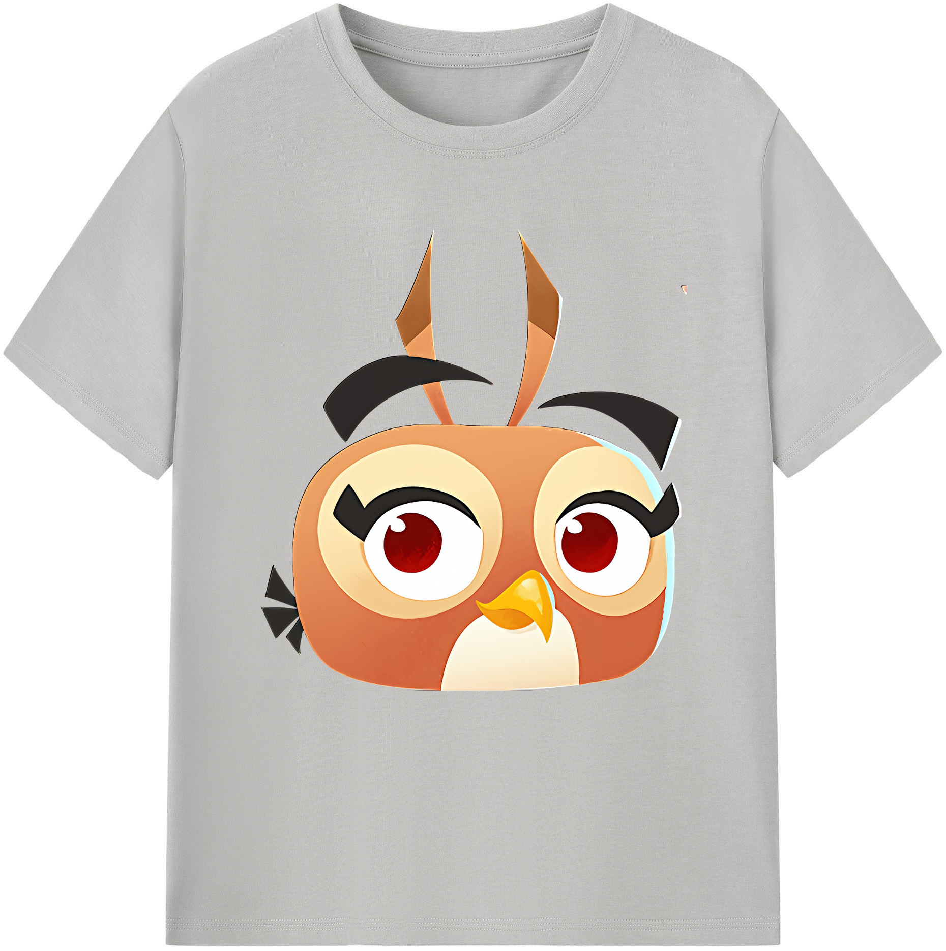 （画像用） Angry Birds アングリーバード レディースカジュアルプリントTシャツ（綿100％）