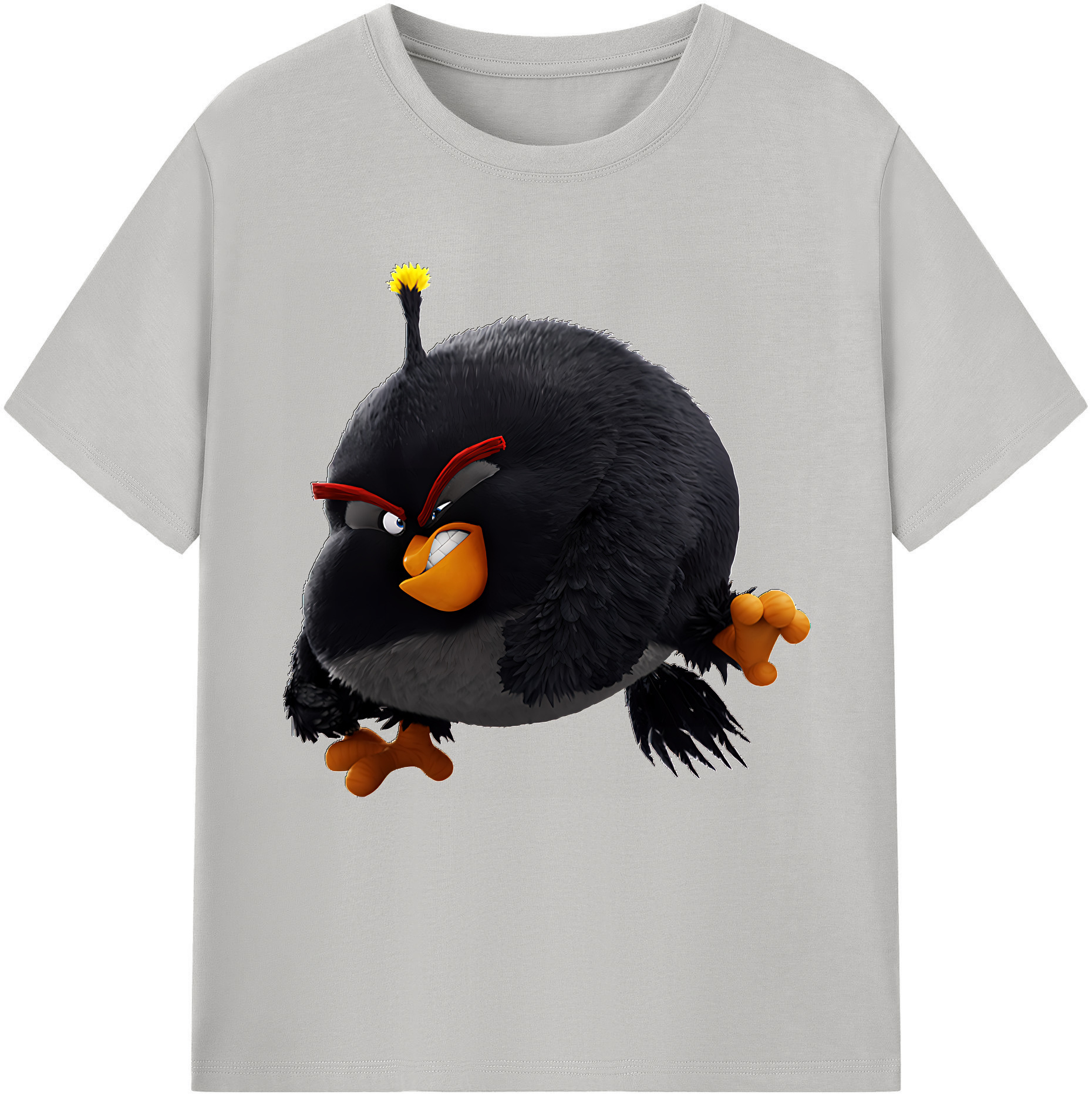 （画像用） Angry Birds アングリーバード レディースカジュアルプリントTシャツ（綿100％）