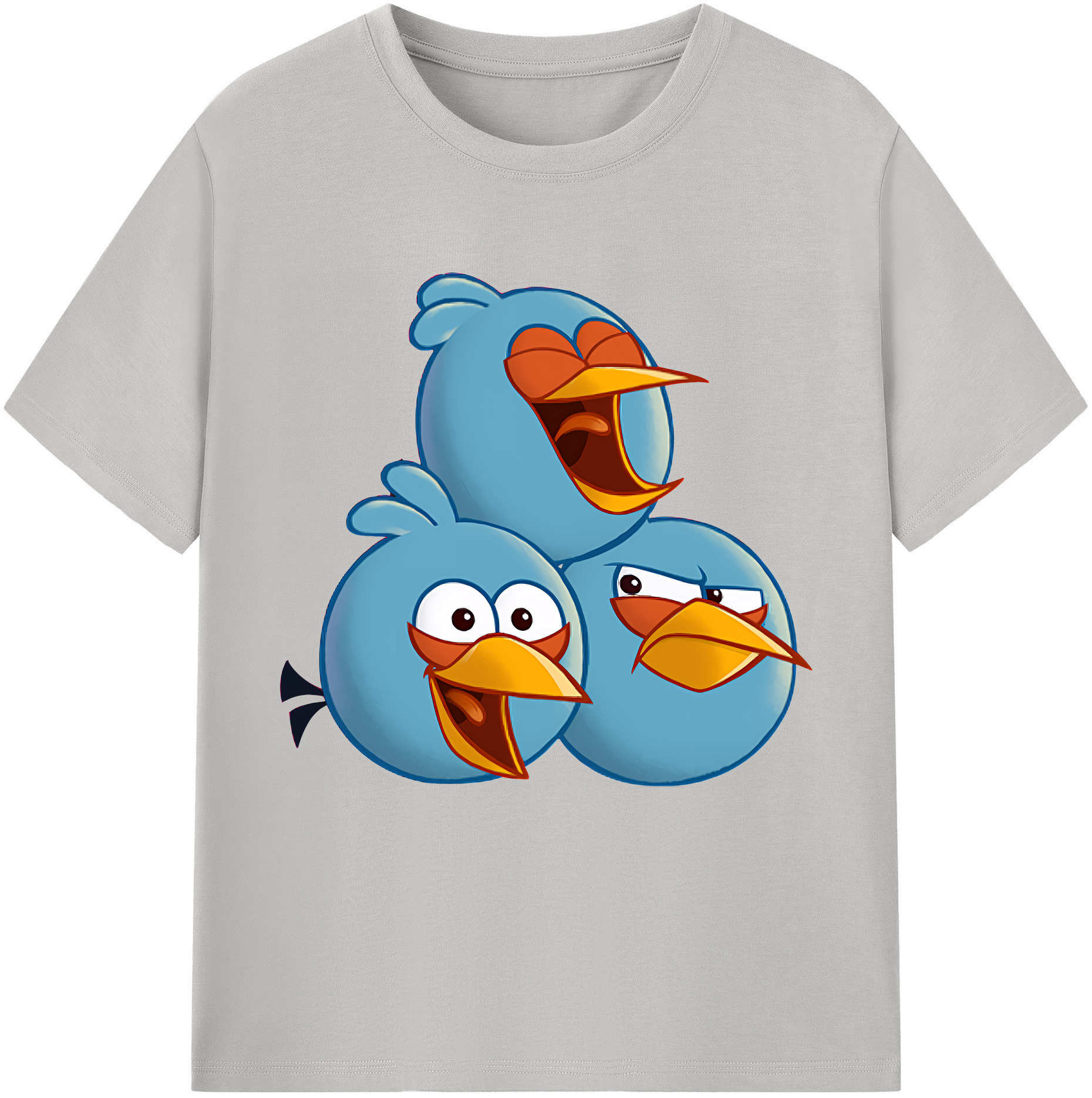 （画像用） Angry Birds アングリーバード レディースカジュアルプリントTシャツ（綿100％）