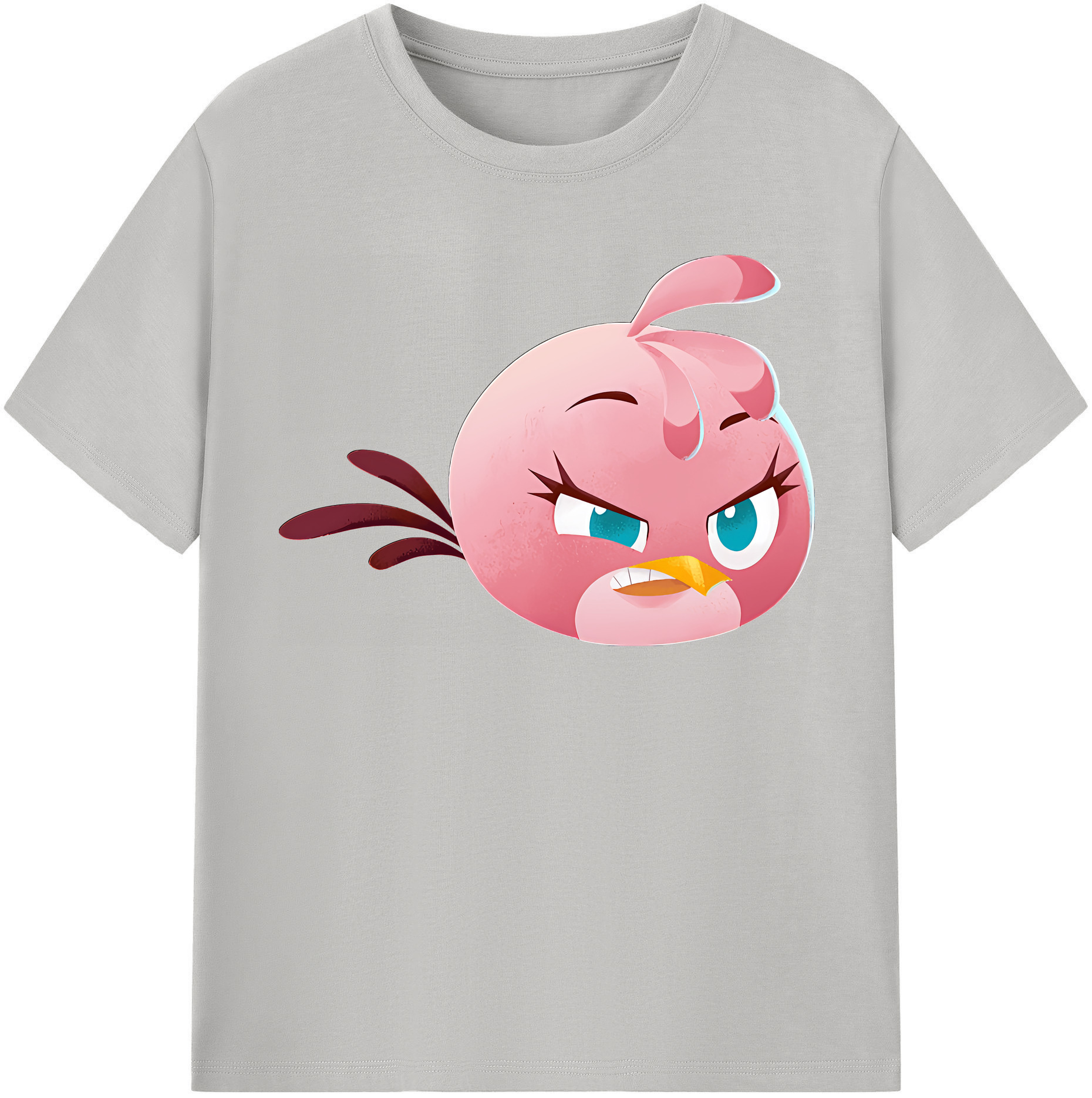 （画像用） Angry Birds アングリーバード レディースカジュアルプリントTシャツ（綿100％）
