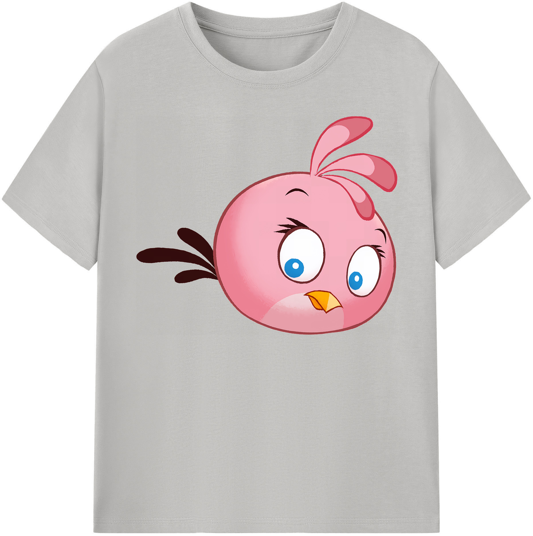 （画像用） Angry Birds アングリーバード レディースカジュアルプリントTシャツ（綿100％）