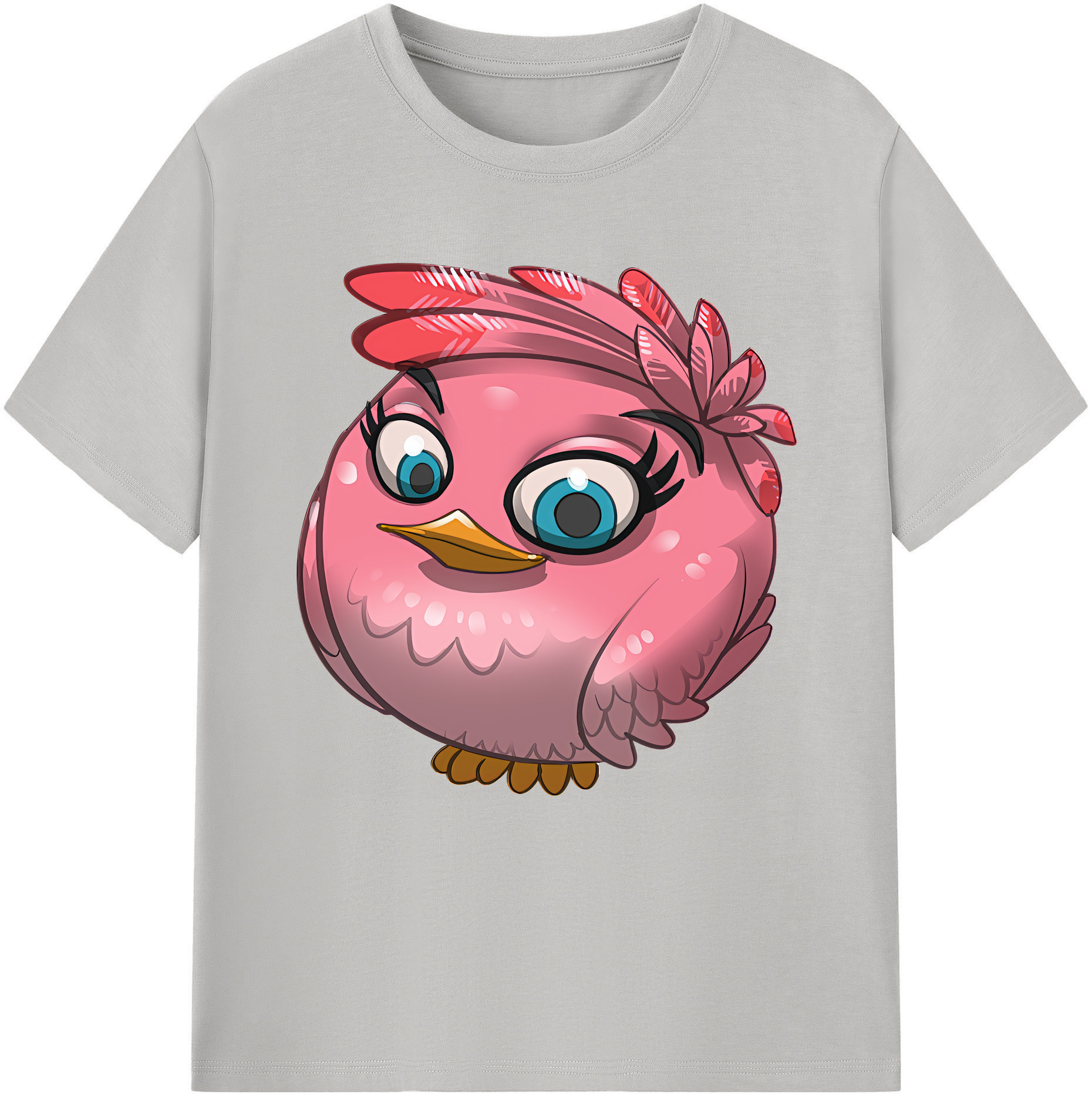（画像用） Angry Birds アングリーバード レディースカジュアルプリントTシャツ（綿100％）