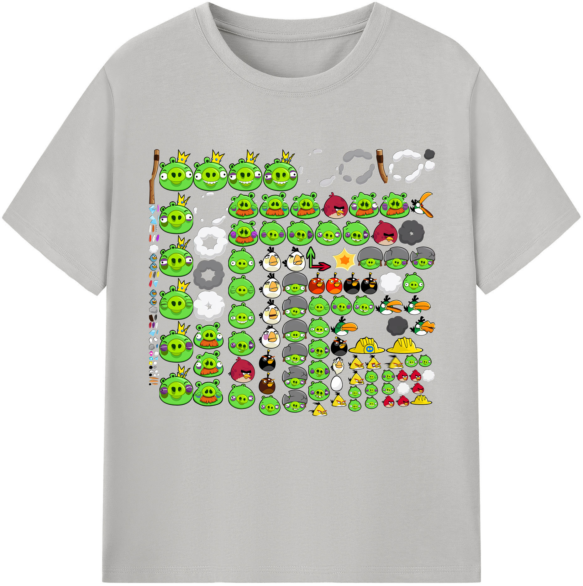 （画像用） Angry Birds アングリーバード レディースカジュアルプリントTシャツ（綿100％）