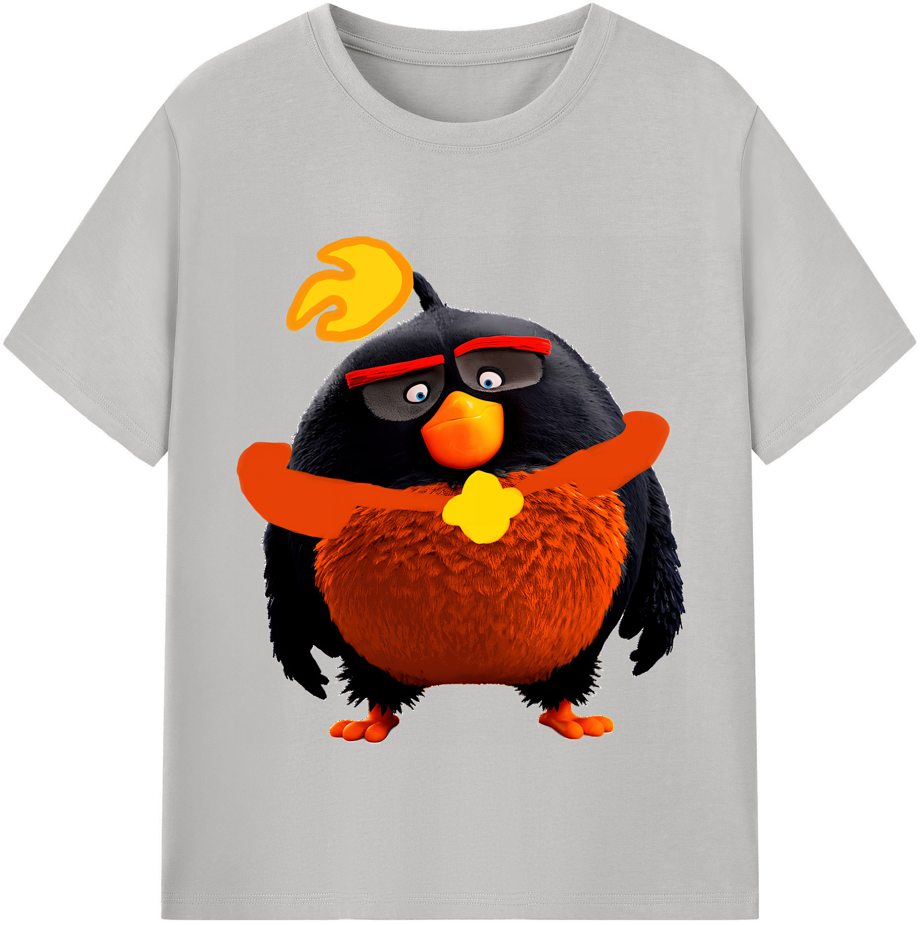 （画像用） Angry Birds アングリーバード レディースカジュアルプリントTシャツ（綿100％）
