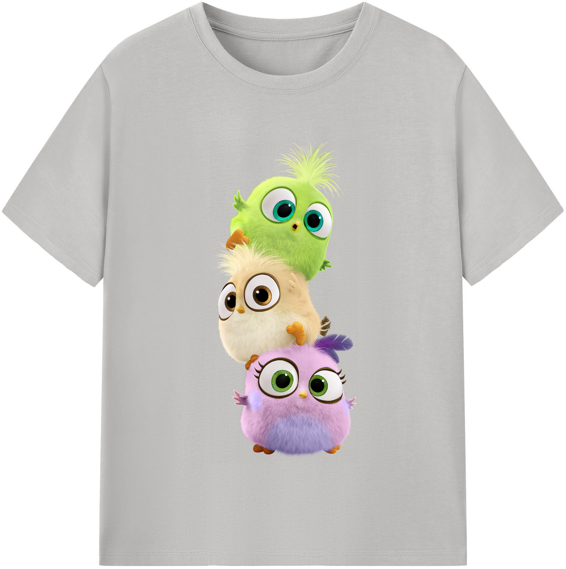 （画像用） Angry Birds アングリーバード レディースカジュアルプリントTシャツ（綿100％）