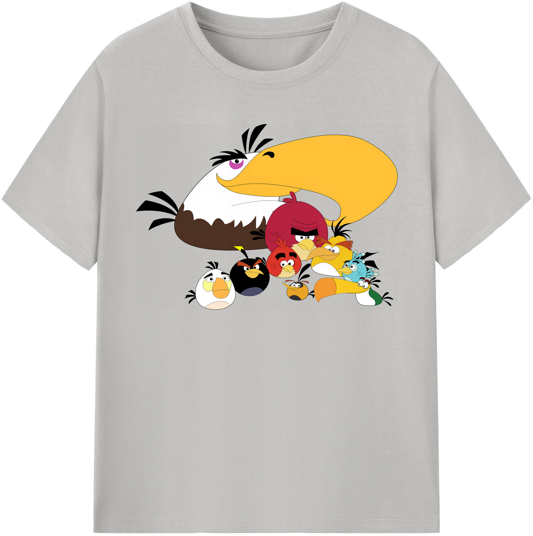 （画像用） Angry Birds アングリーバード レディースカジュアルプリントTシャツ（綿100％）