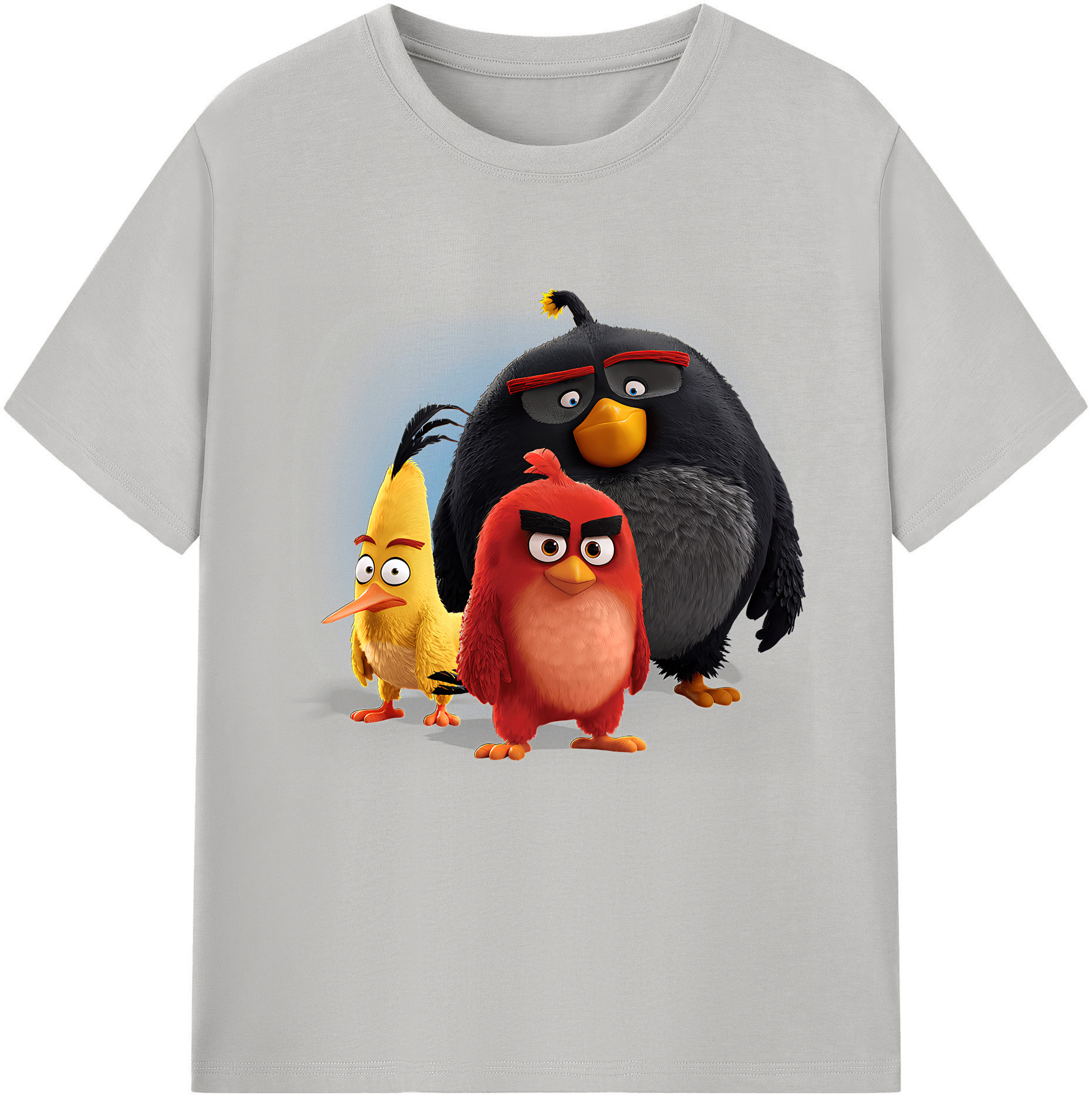 （画像用） Angry Birds アングリーバード レディースカジュアルプリントTシャツ（綿100％）