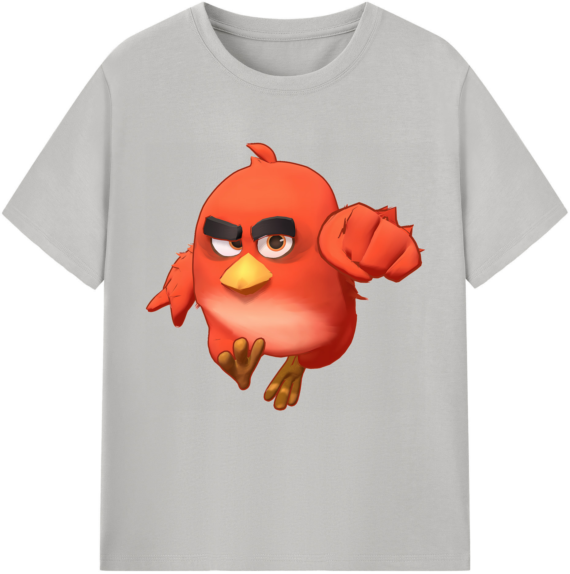 （画像用） Angry Birds アングリーバード レディースカジュアルプリントTシャツ（綿100％）