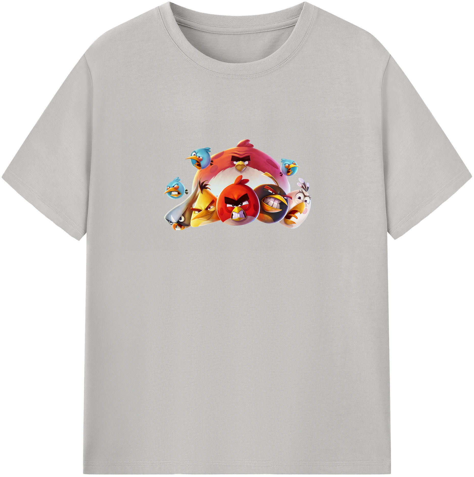 （画像用） Angry Birds アングリーバード レディースカジュアルプリントTシャツ（綿100％）