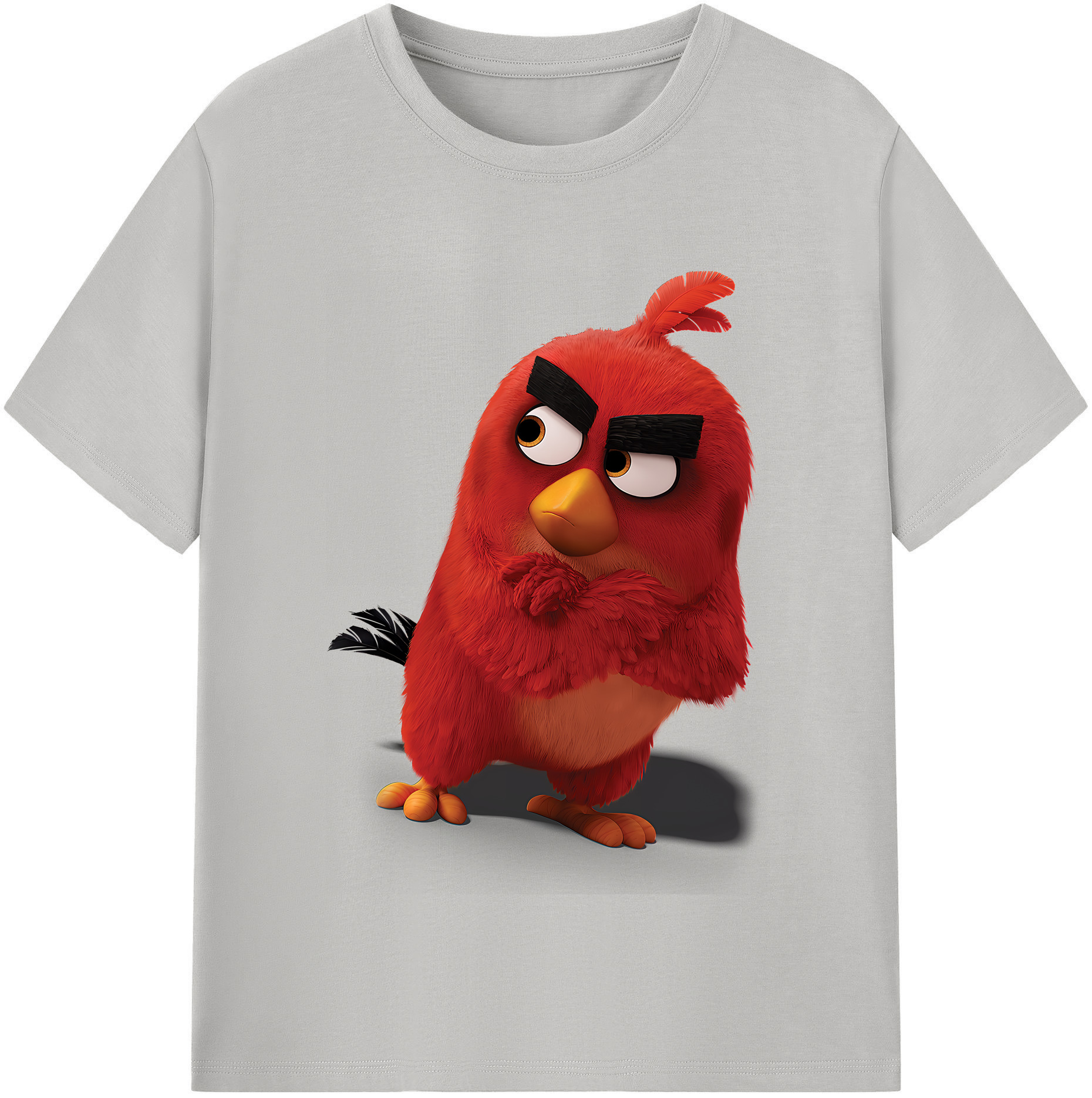 （画像用） Angry Birds アングリーバード レディースカジュアルプリントTシャツ（綿100％）