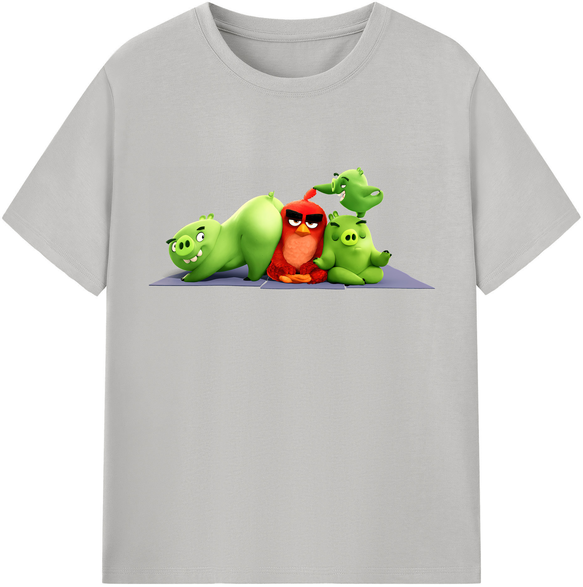 （画像用） Angry Birds アングリーバード レディースカジュアルプリントTシャツ（綿100％）