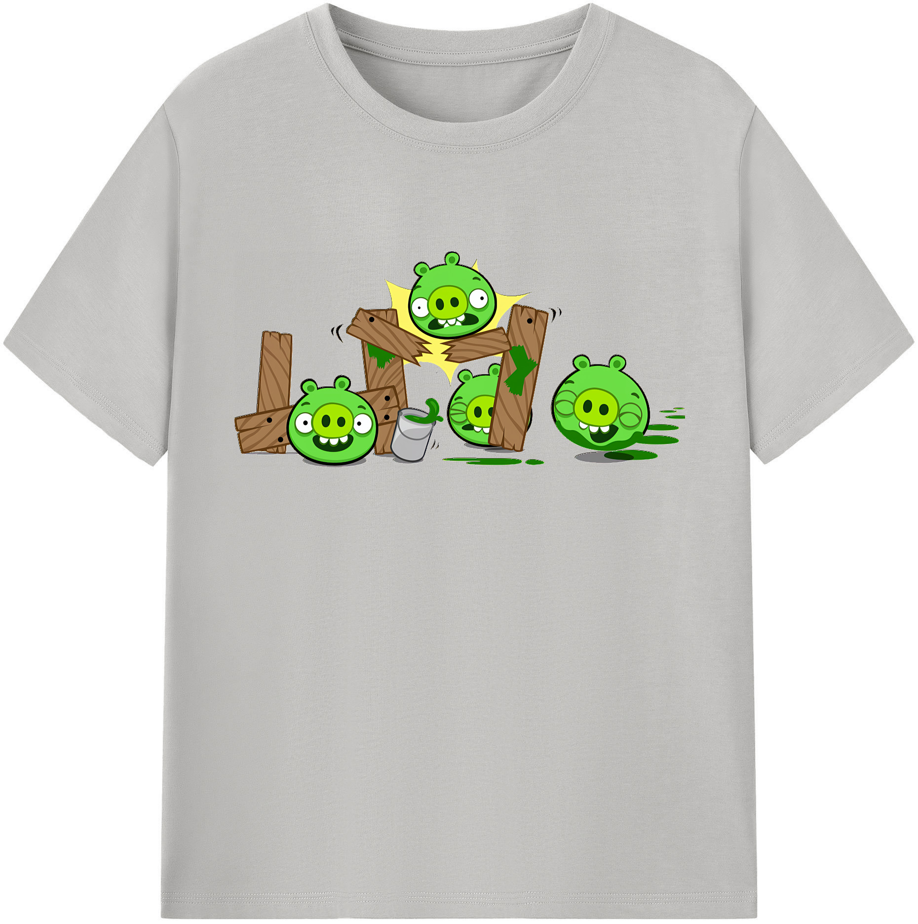 （画像用） Angry Birds アングリーバード レディースカジュアルプリントTシャツ（綿100％）