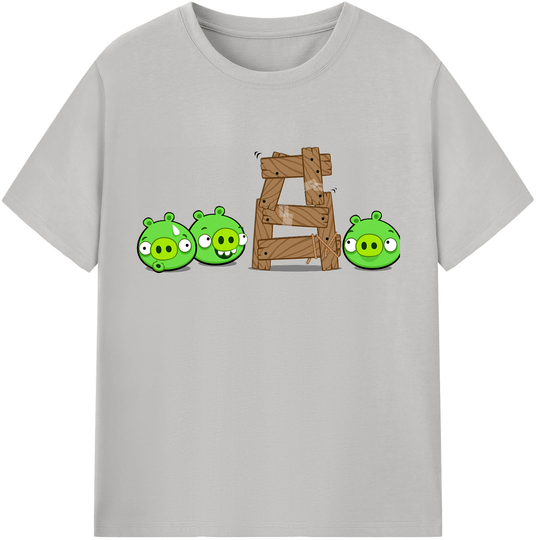（画像用） Angry Birds アングリーバード レディースカジュアルプリントTシャツ（綿100％）