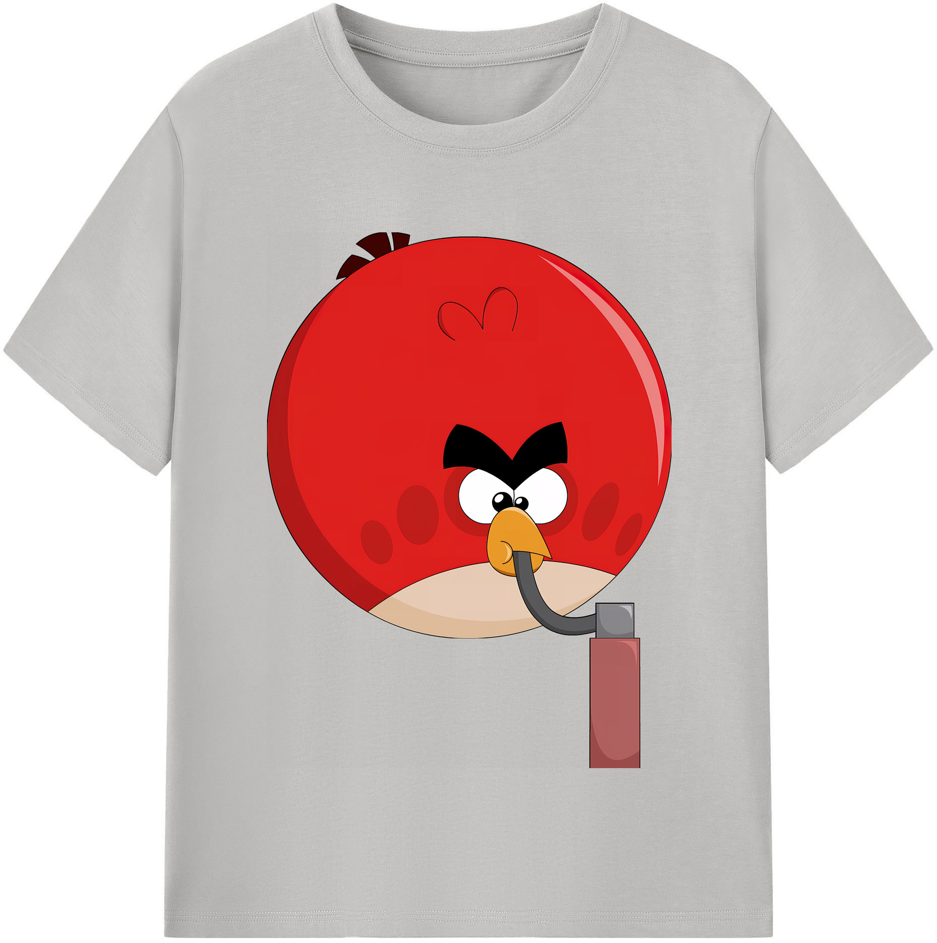 （画像用） Angry Birds アングリーバード レディースカジュアルプリントTシャツ（綿100％）