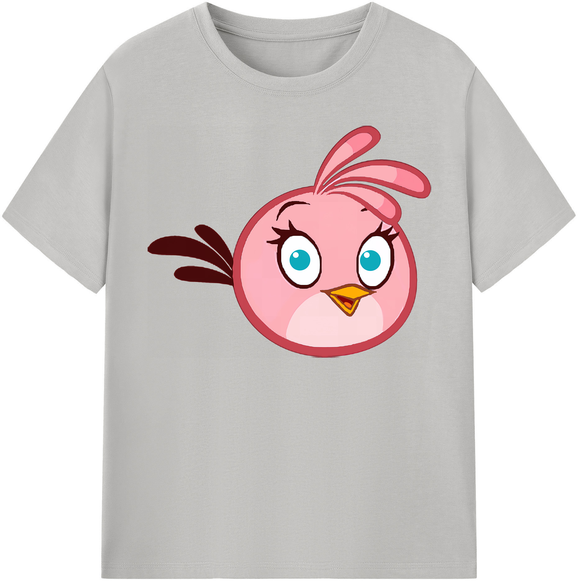 （画像用） Angry Birds アングリーバード レディースカジュアルプリントTシャツ（綿100％）
