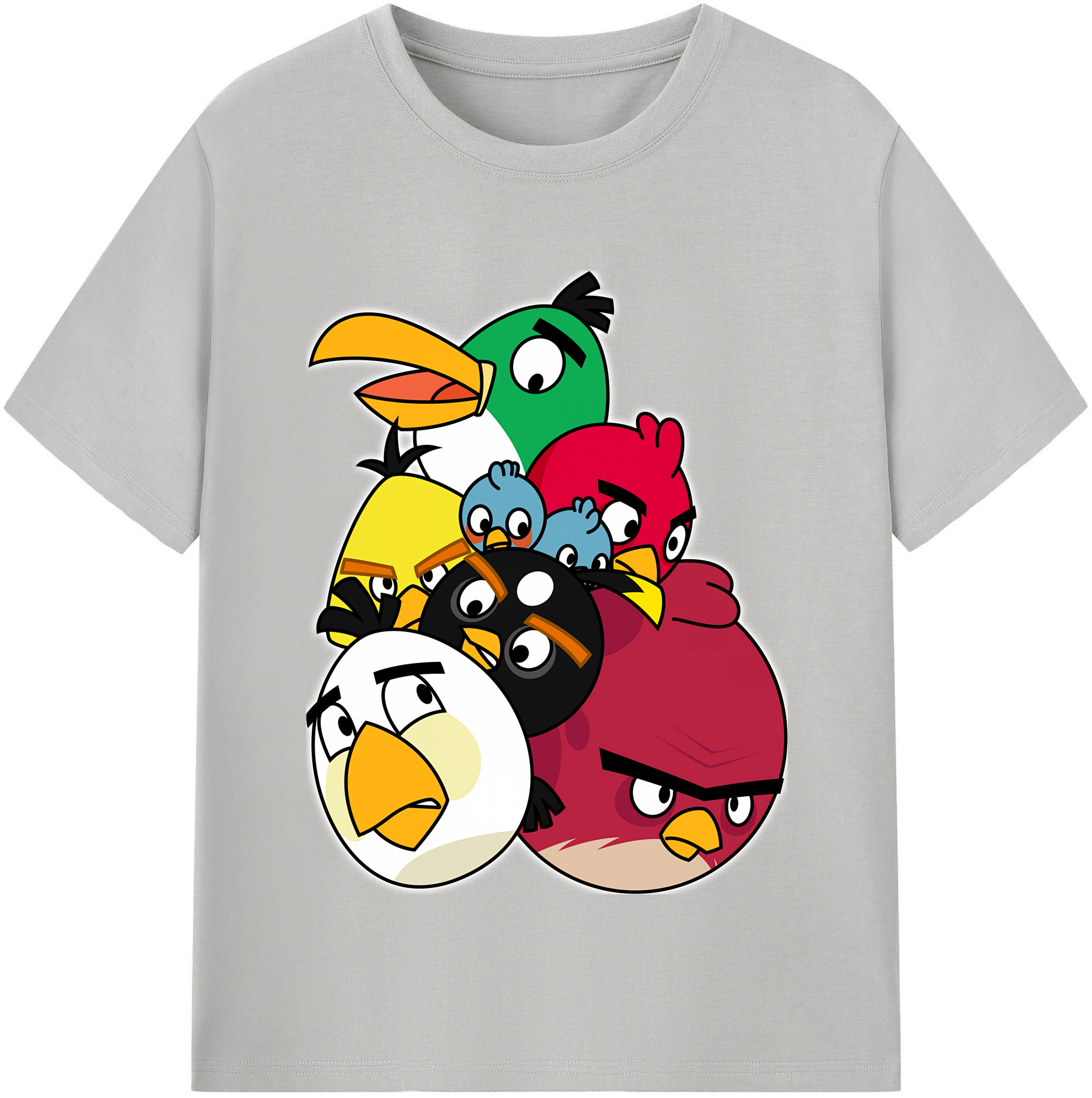 （画像用） Angry Birds アングリーバード レディースカジュアルプリントTシャツ（綿100％）