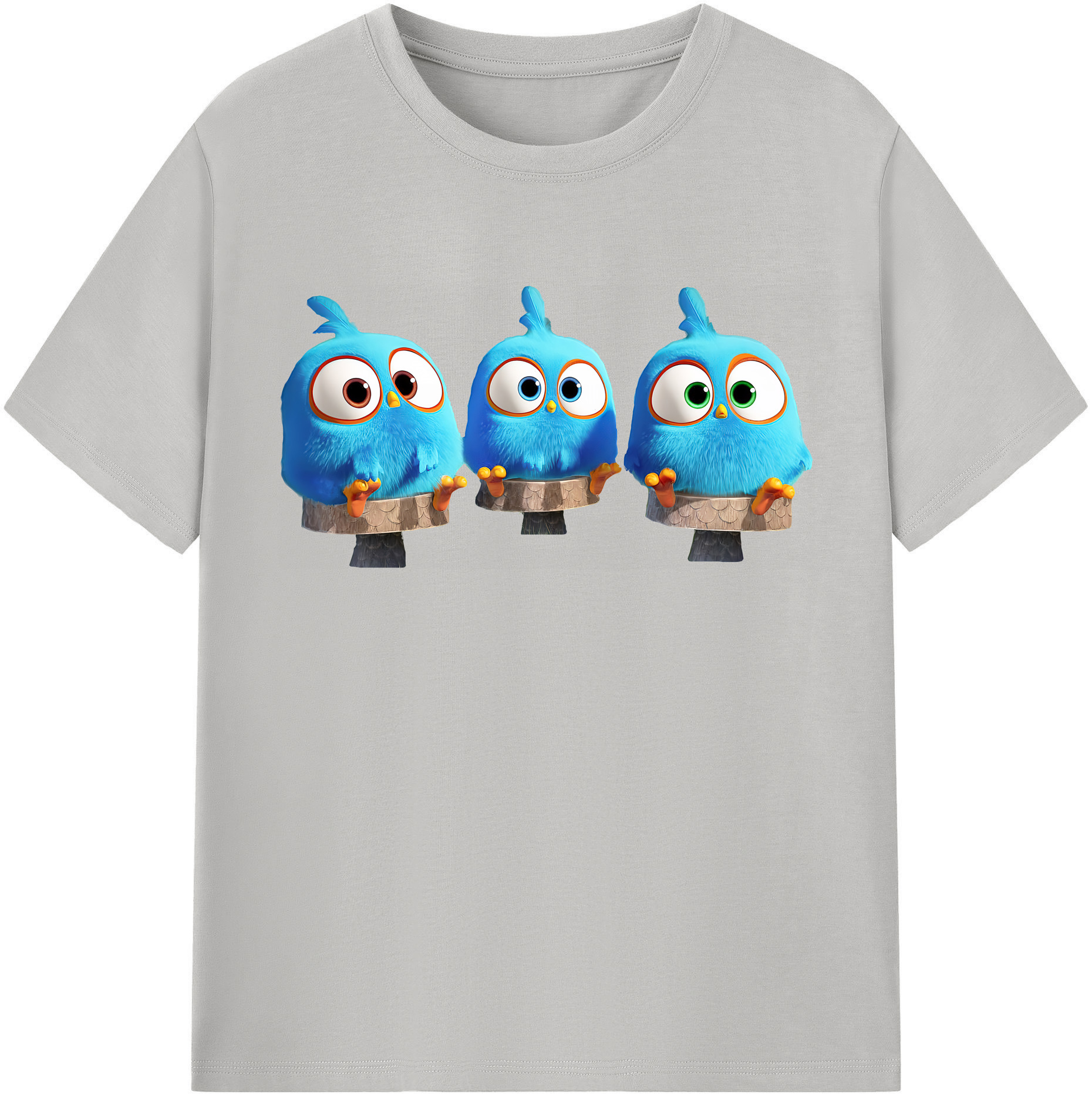 （画像用） Angry Birds アングリーバード レディースカジュアルプリントTシャツ（綿100％）