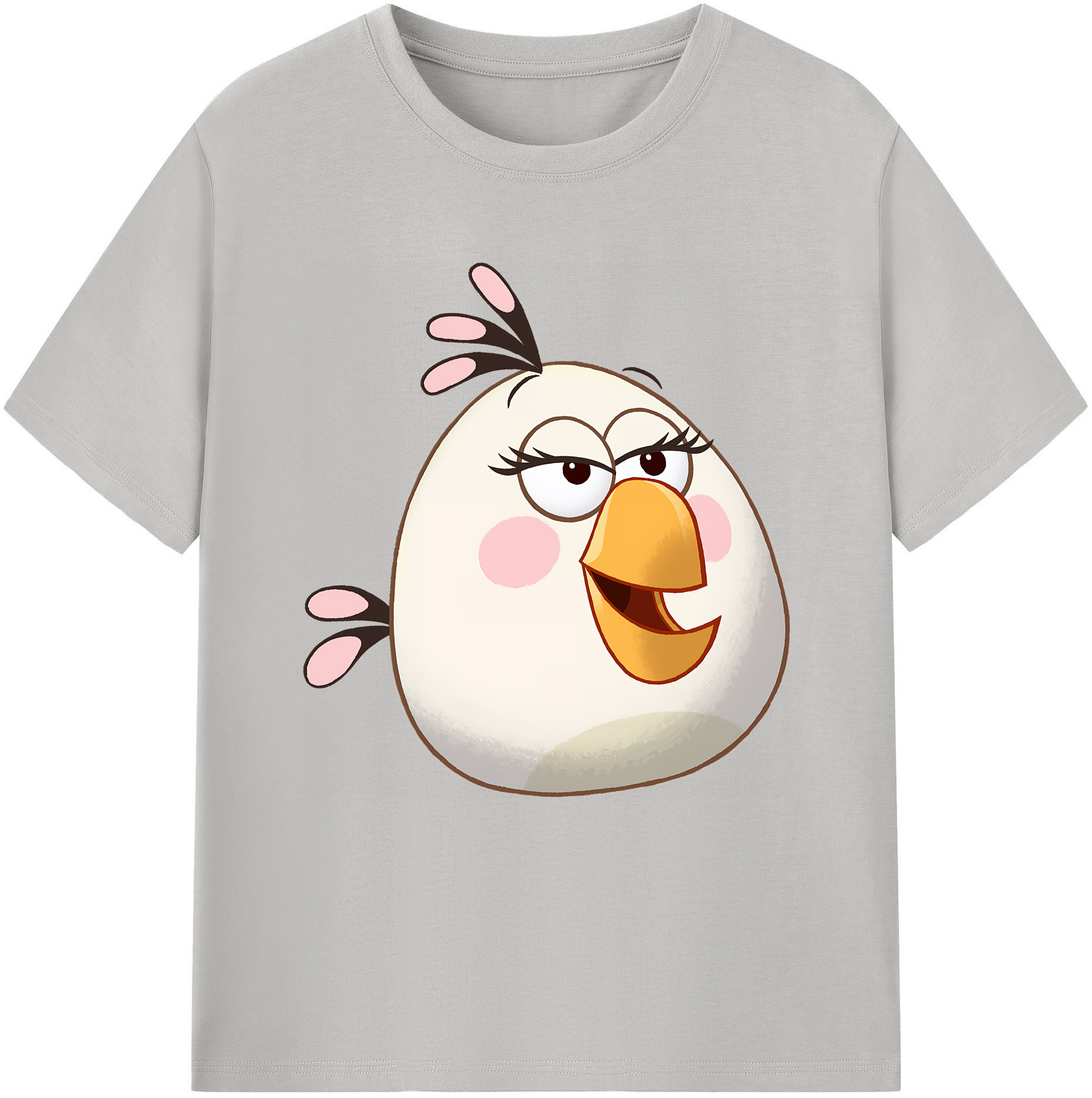 （画像用） Angry Birds アングリーバード レディースカジュアルプリントTシャツ（綿100％）