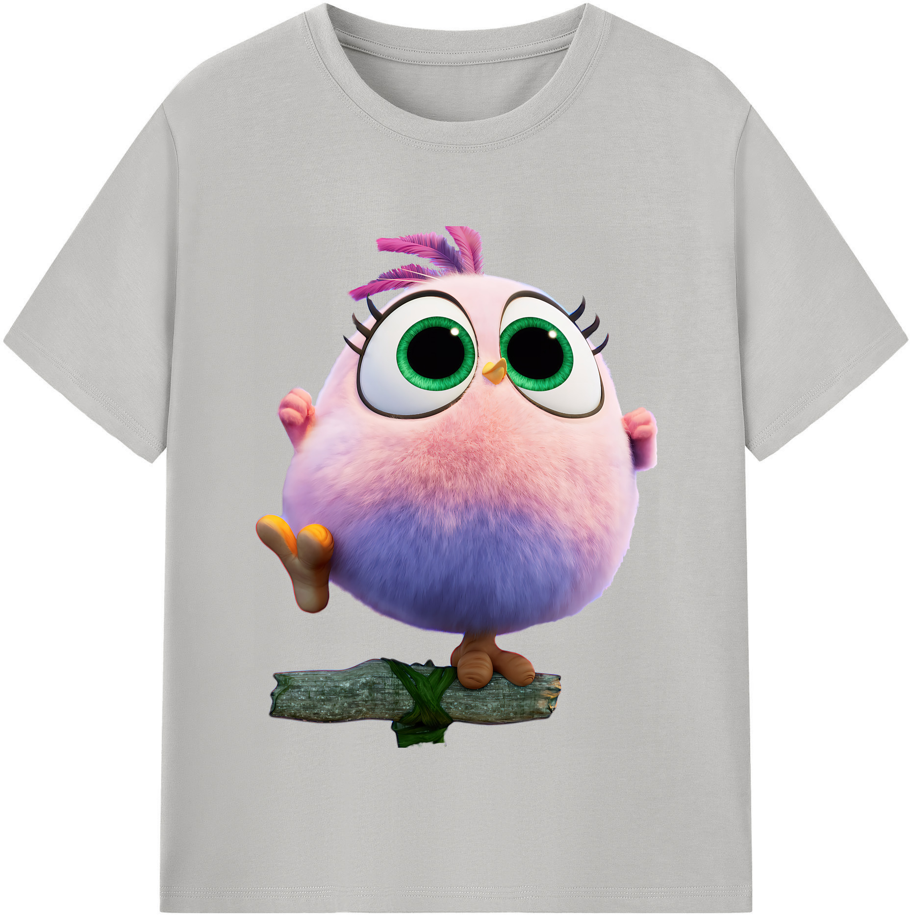 （画像用） Angry Birds アングリーバード レディースカジュアルプリントTシャツ（綿100％）