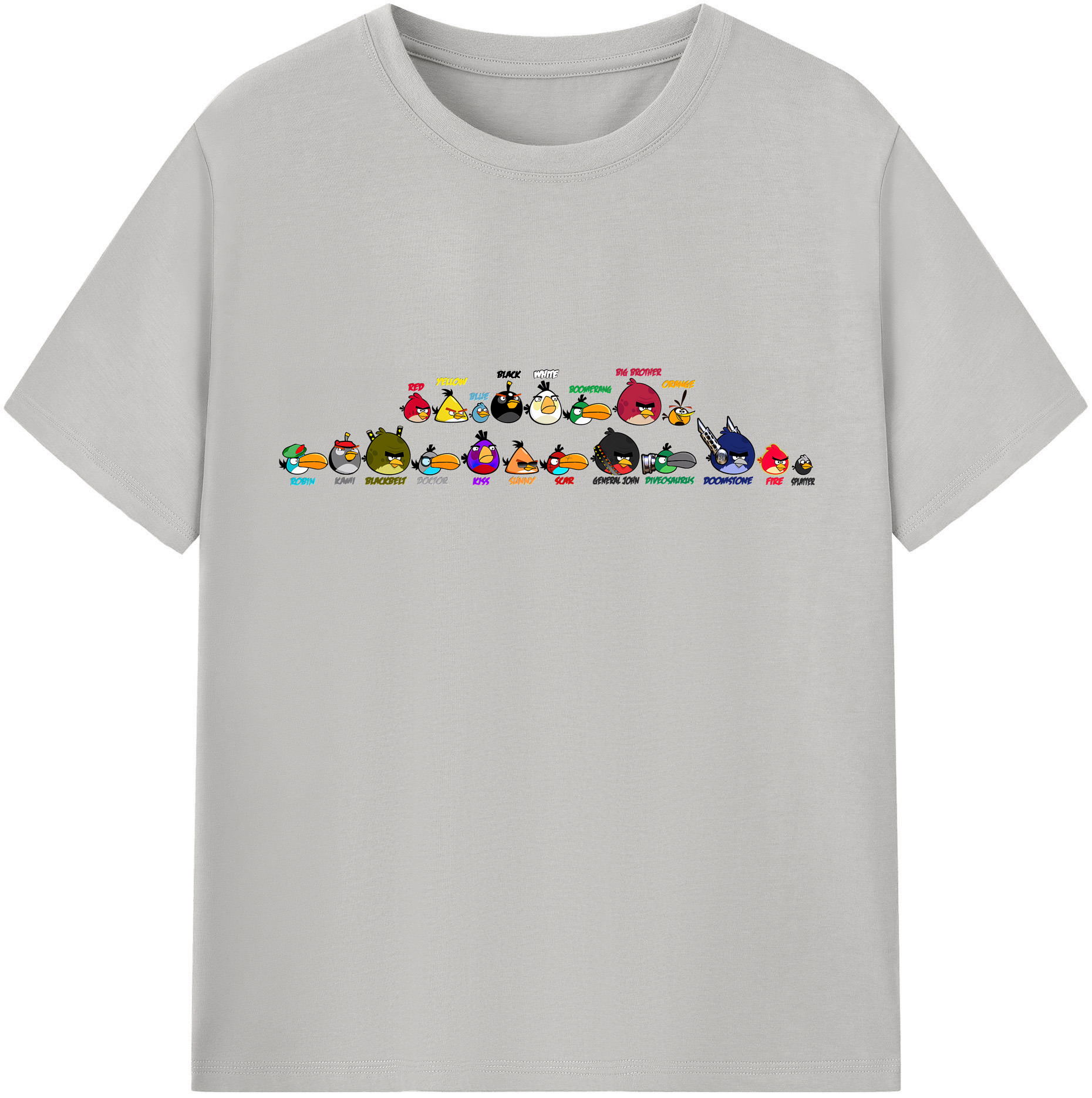 （画像用） Angry Birds アングリーバード レディースカジュアルプリントTシャツ（綿100％）
