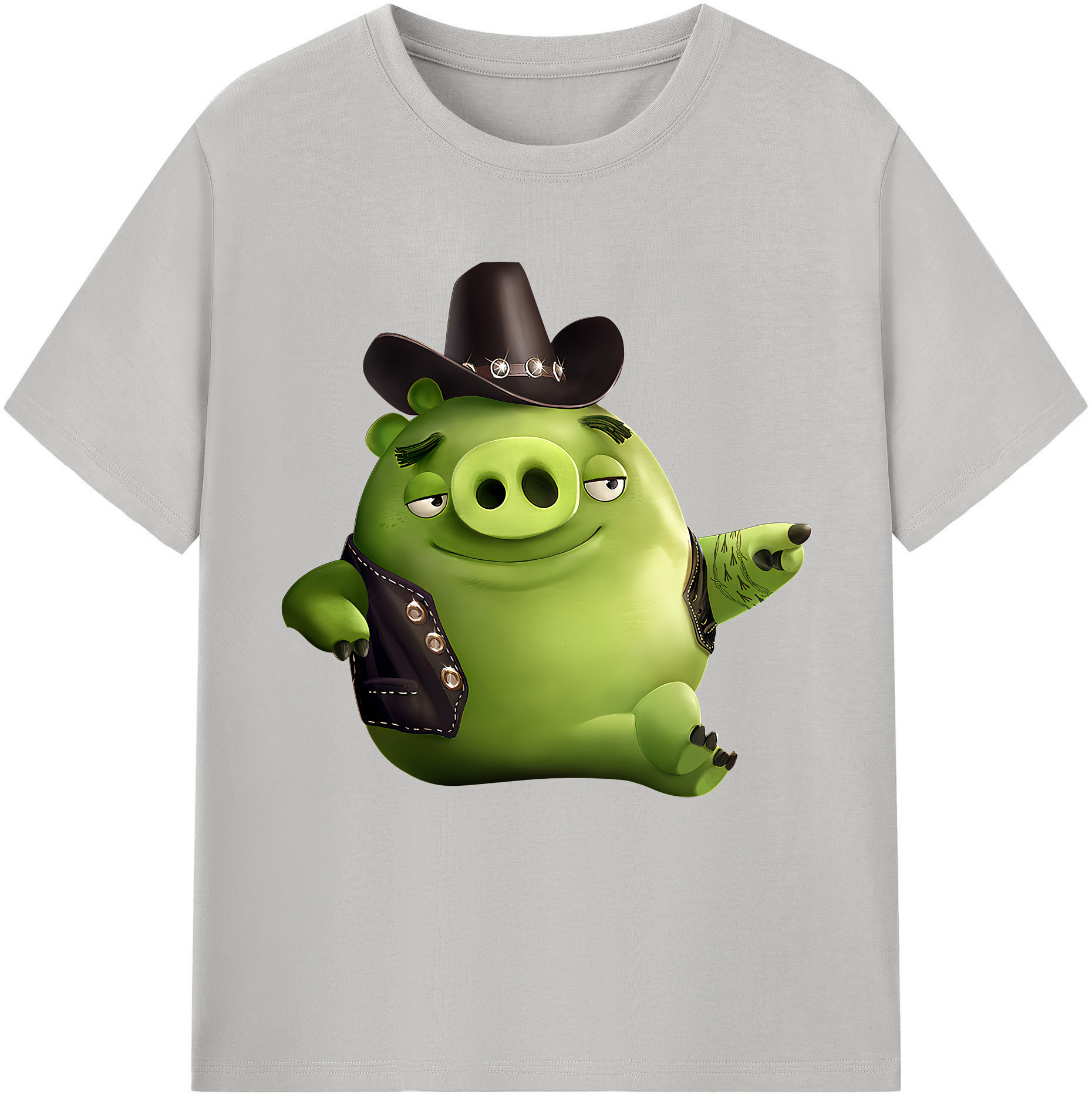 （画像用） Angry Birds アングリーバード レディースカジュアルプリントTシャツ（綿100％）
