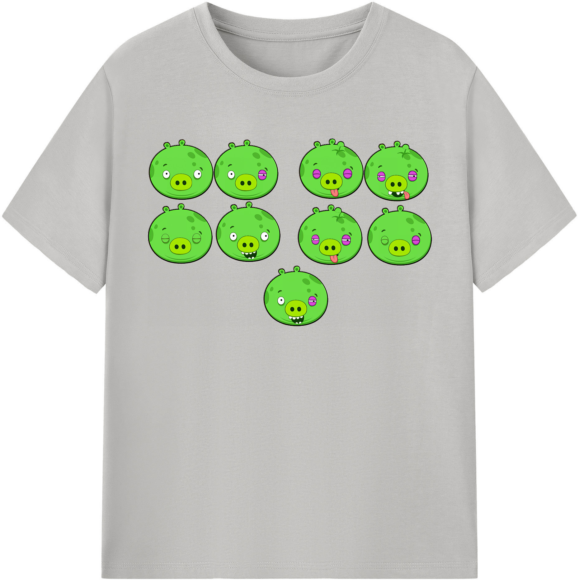 （画像用） Angry Birds アングリーバード レディースカジュアルプリントTシャツ（綿100％）