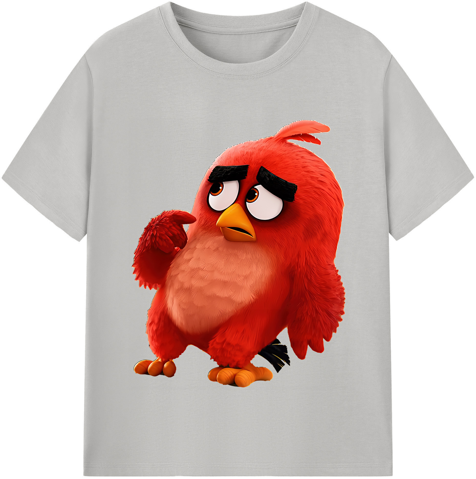 （画像用） Angry Birds アングリーバード レディースカジュアルプリントTシャツ（綿100％）