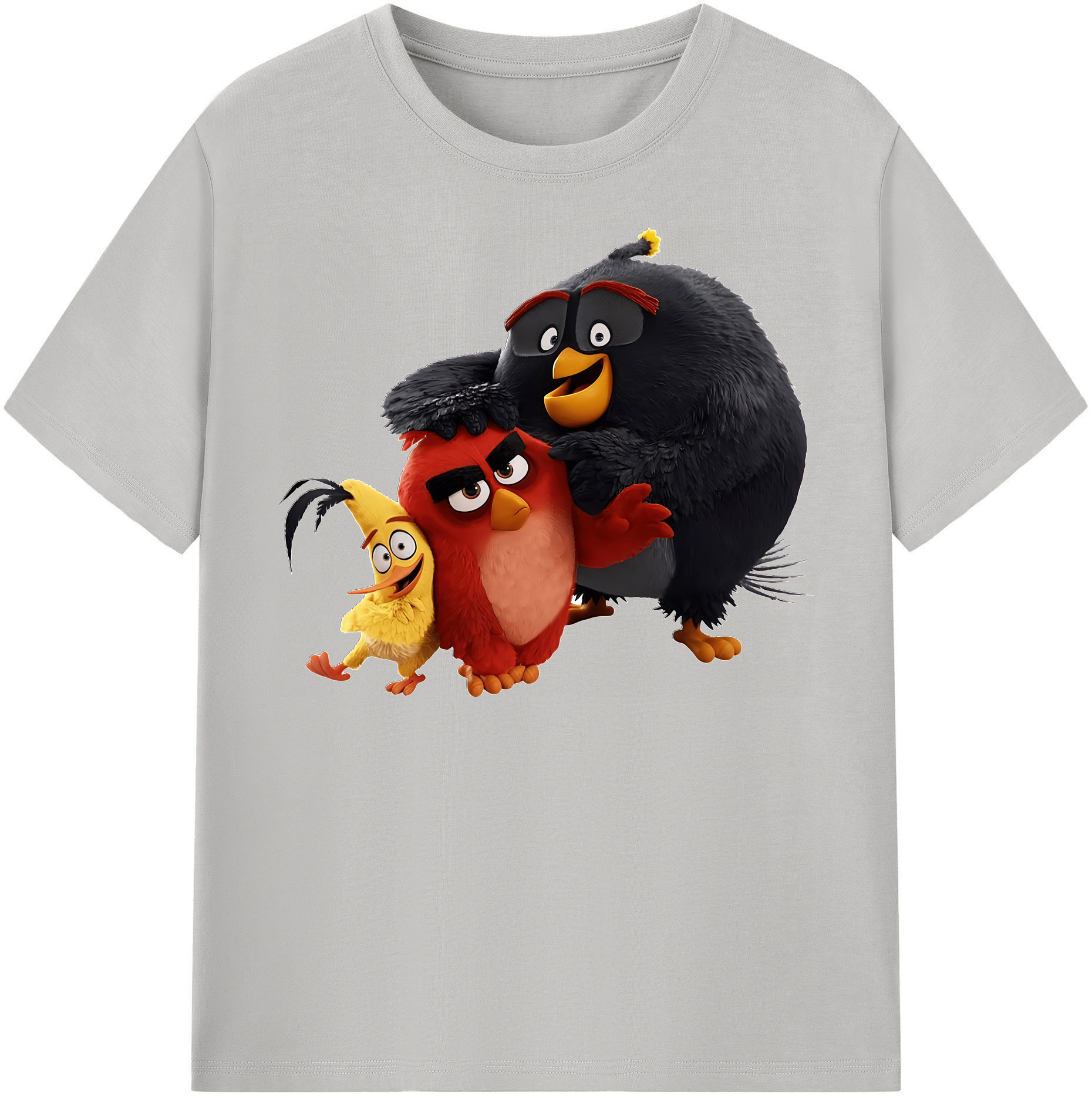 （画像用） Angry Birds アングリーバード レディースカジュアルプリントTシャツ（綿100％）