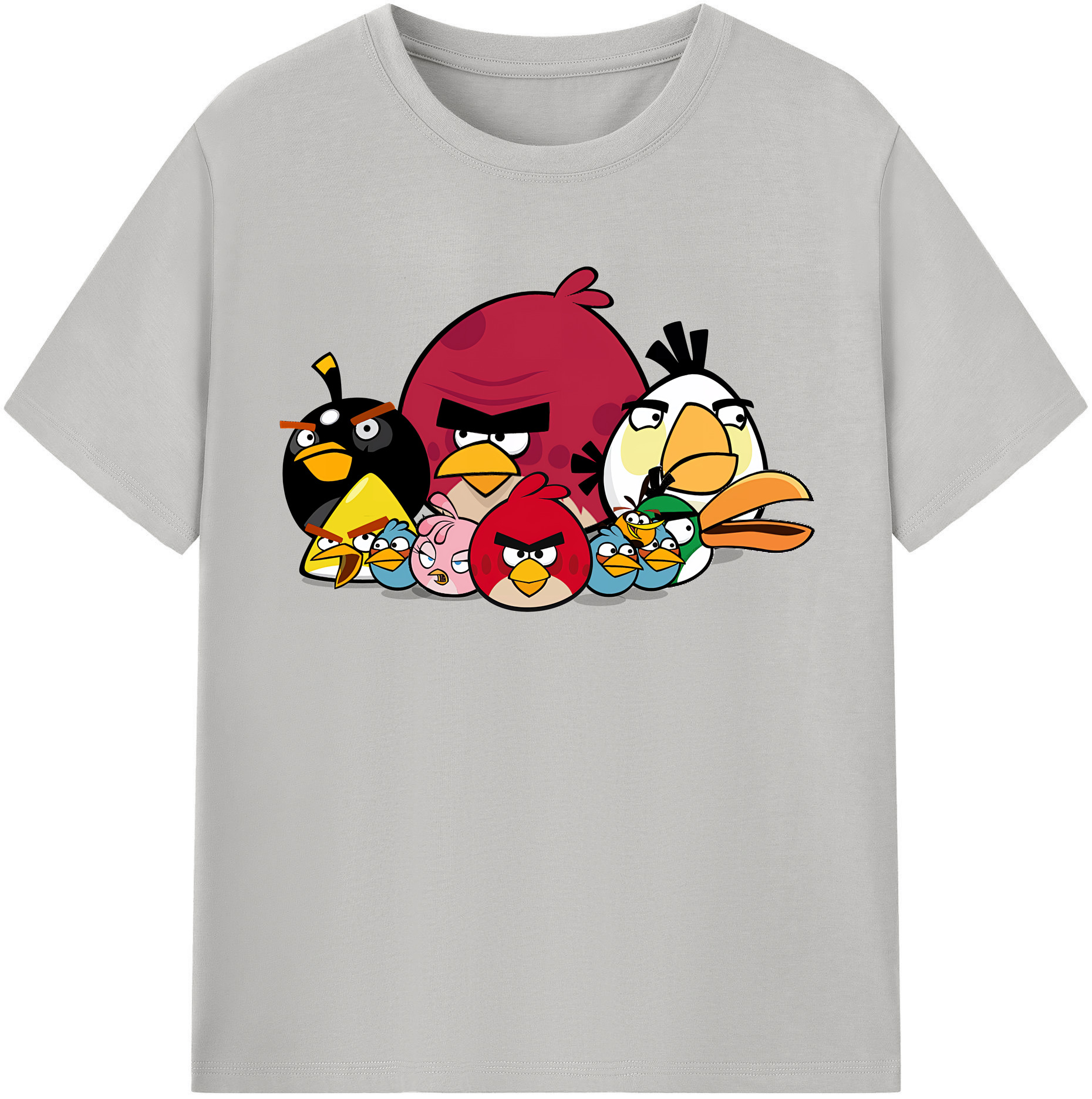 （画像用） Angry Birds アングリーバード レディースカジュアルプリントTシャツ（綿100％）