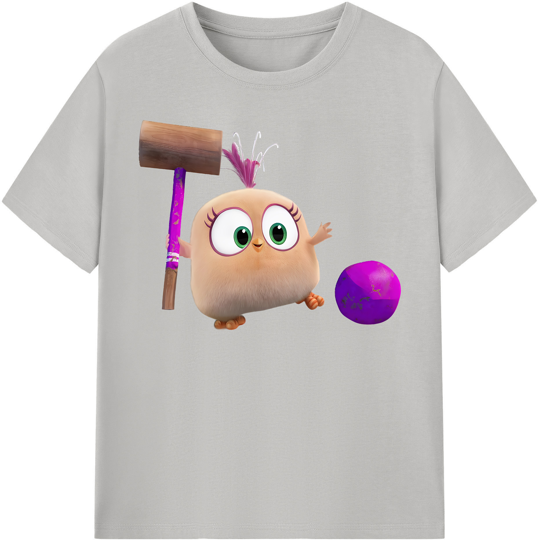 （画像用） Angry Birds アングリーバード レディースカジュアルプリントTシャツ（綿100％）