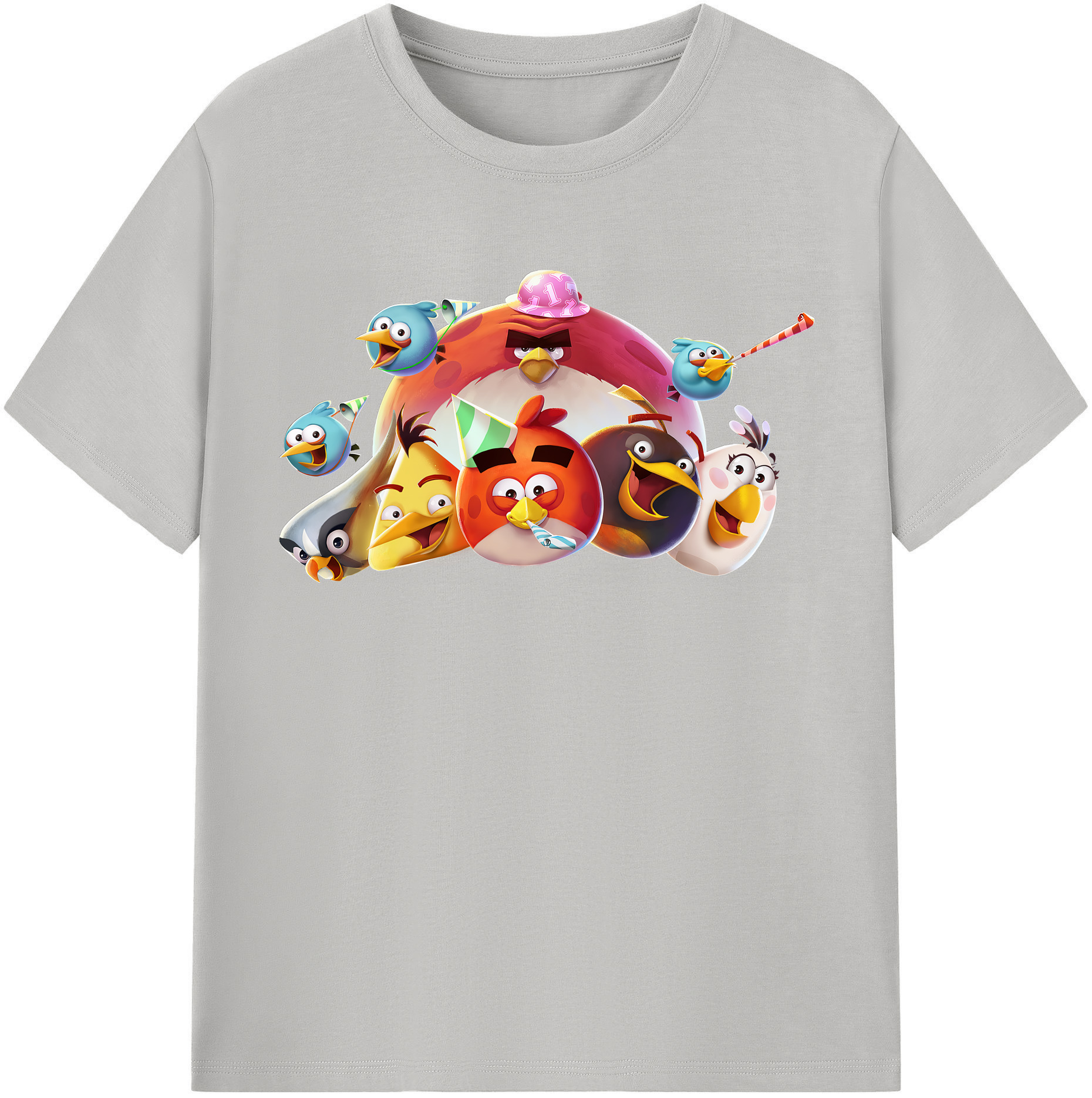 （画像用） Angry Birds アングリーバード レディースカジュアルプリントTシャツ（綿100％）