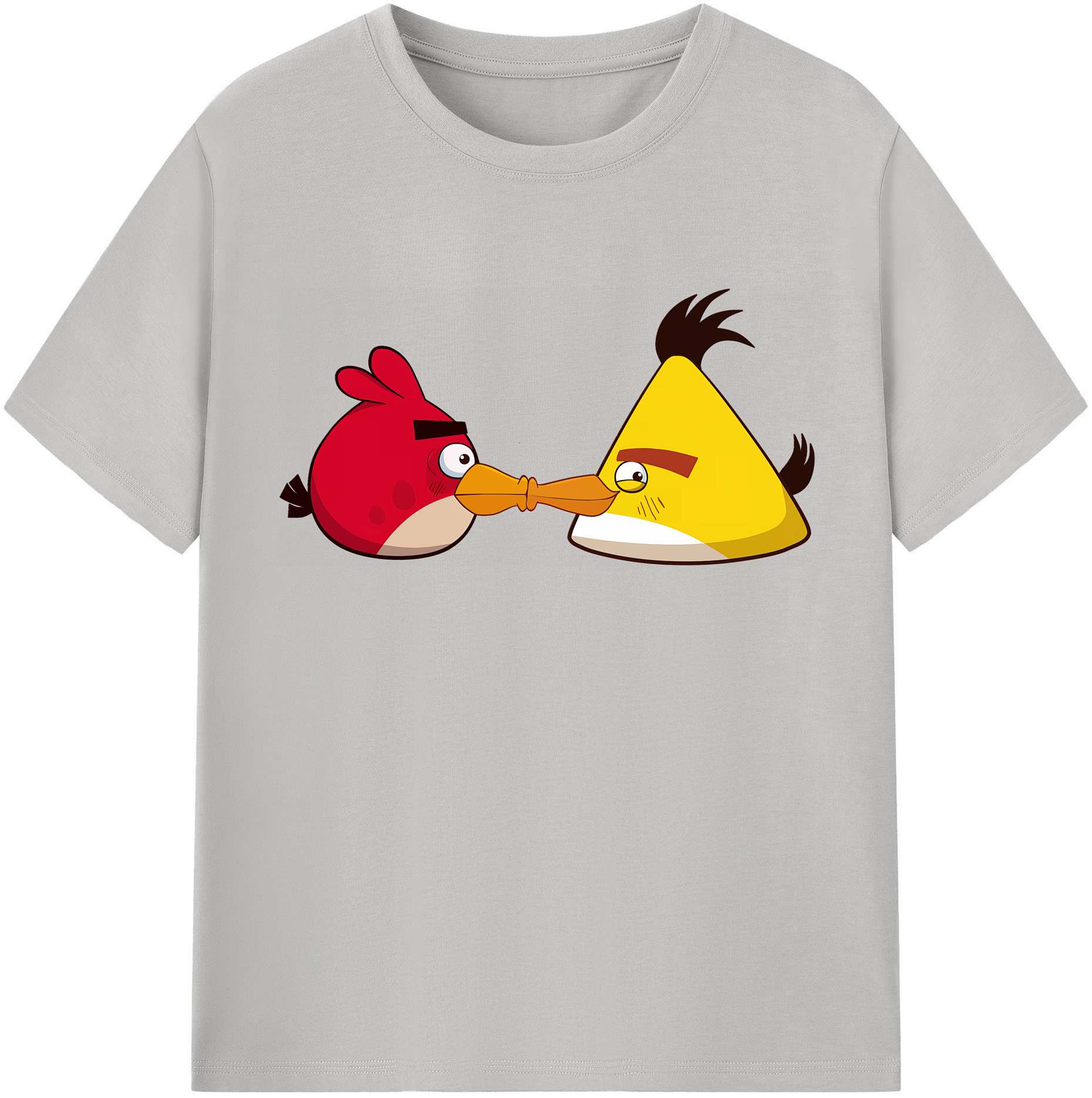 （画像用） Angry Birds アングリーバード レディースカジュアルプリントTシャツ（綿100％）