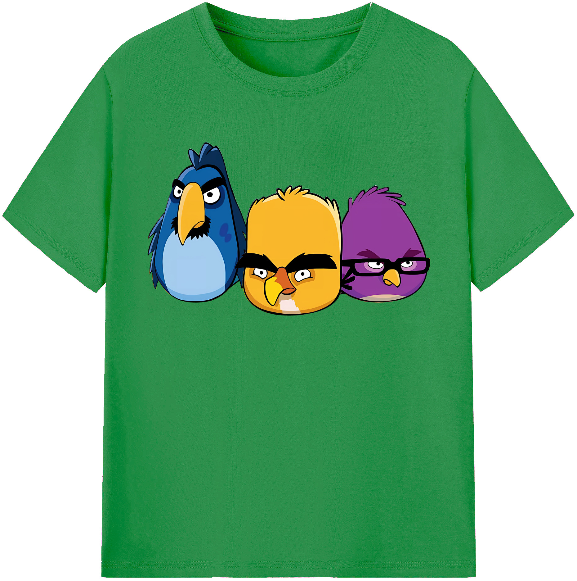 （画像用） Angry Birds アングリーバード レディースカジュアルプリントTシャツ（綿100％）