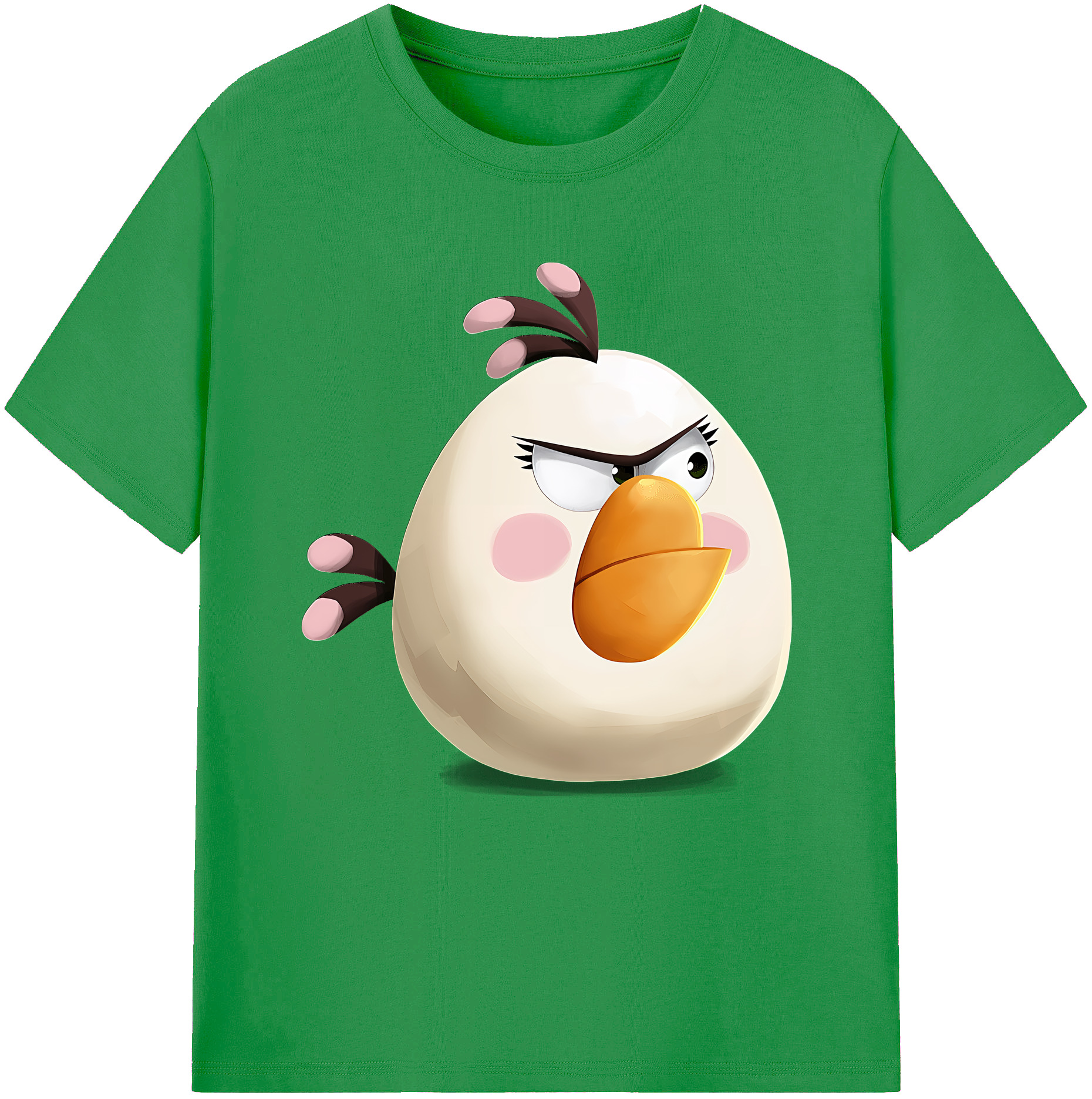 （画像用） Angry Birds アングリーバード レディースカジュアルプリントTシャツ（綿100％）
