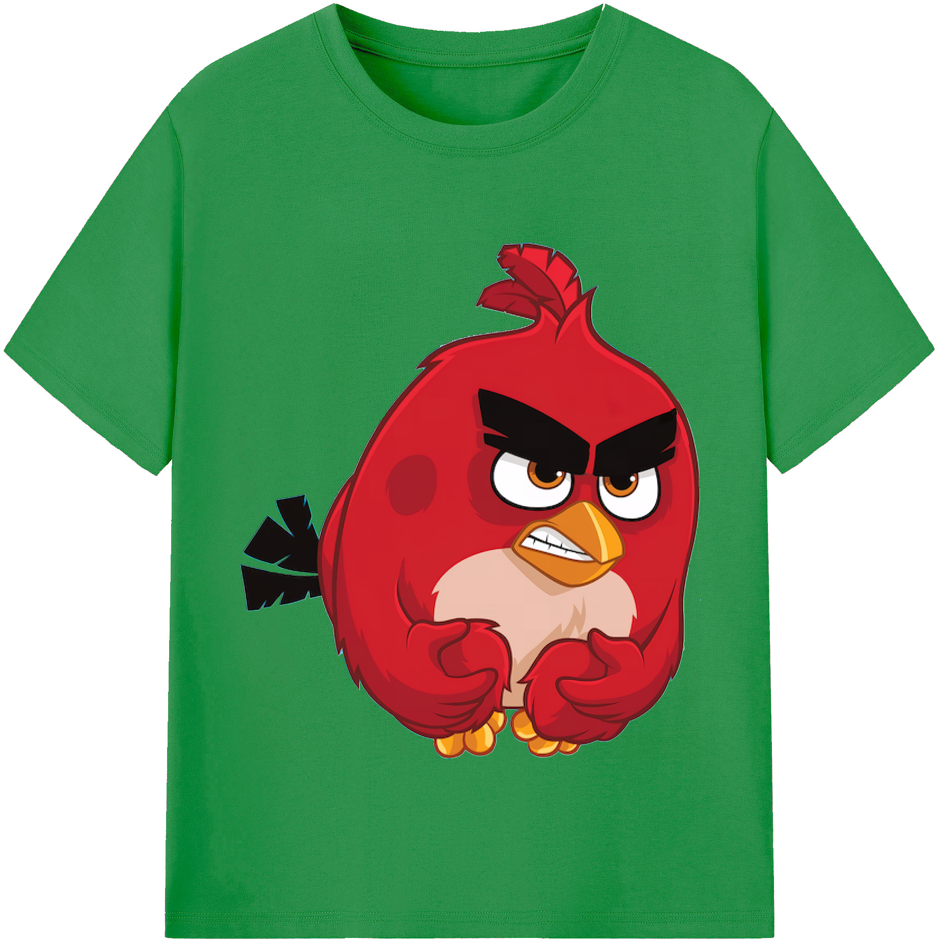（画像用） Angry Birds アングリーバード レディースカジュアルプリントTシャツ（綿100％）