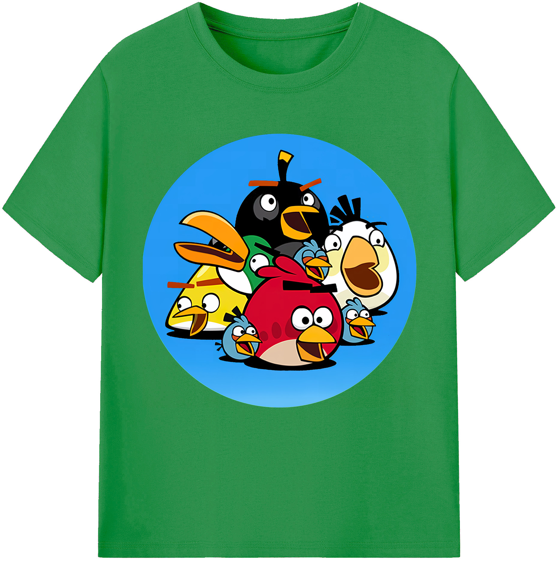 （画像用） Angry Birds アングリーバード レディースカジュアルプリントTシャツ（綿100％）