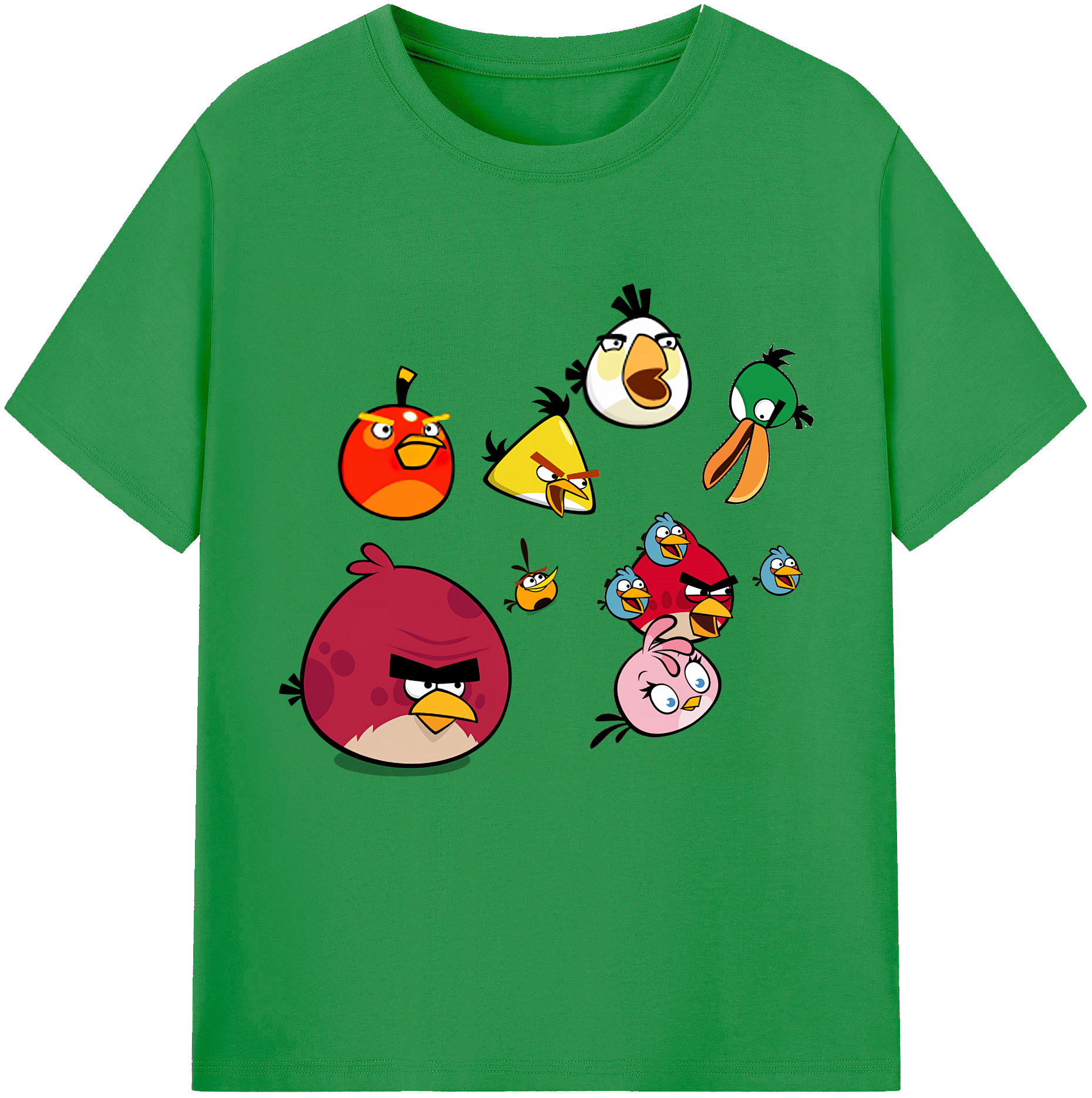 （画像用） Angry Birds アングリーバード レディースカジュアルプリントTシャツ（綿100％）