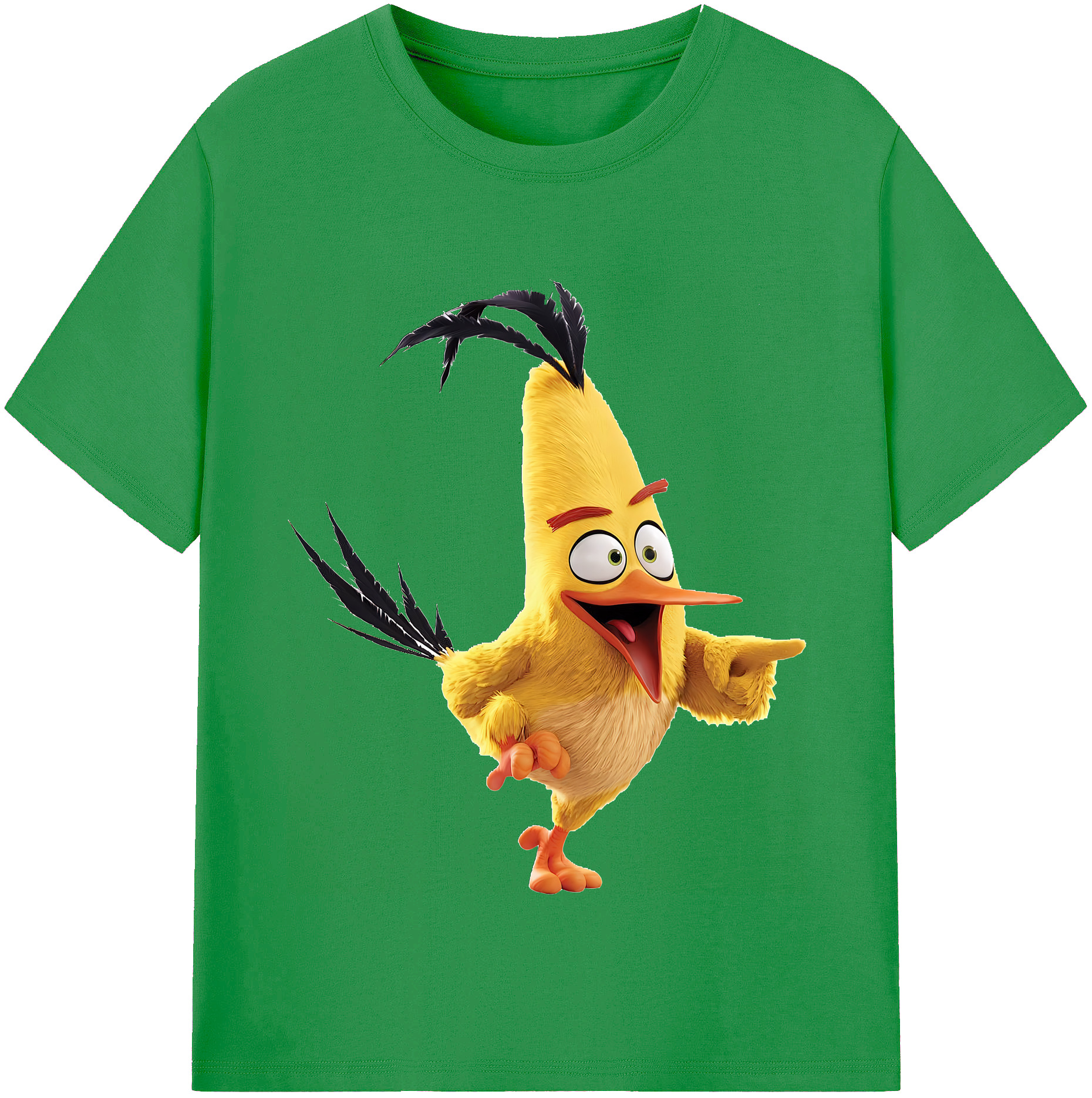 （画像用） Angry Birds アングリーバード レディースカジュアルプリントTシャツ（綿100％）