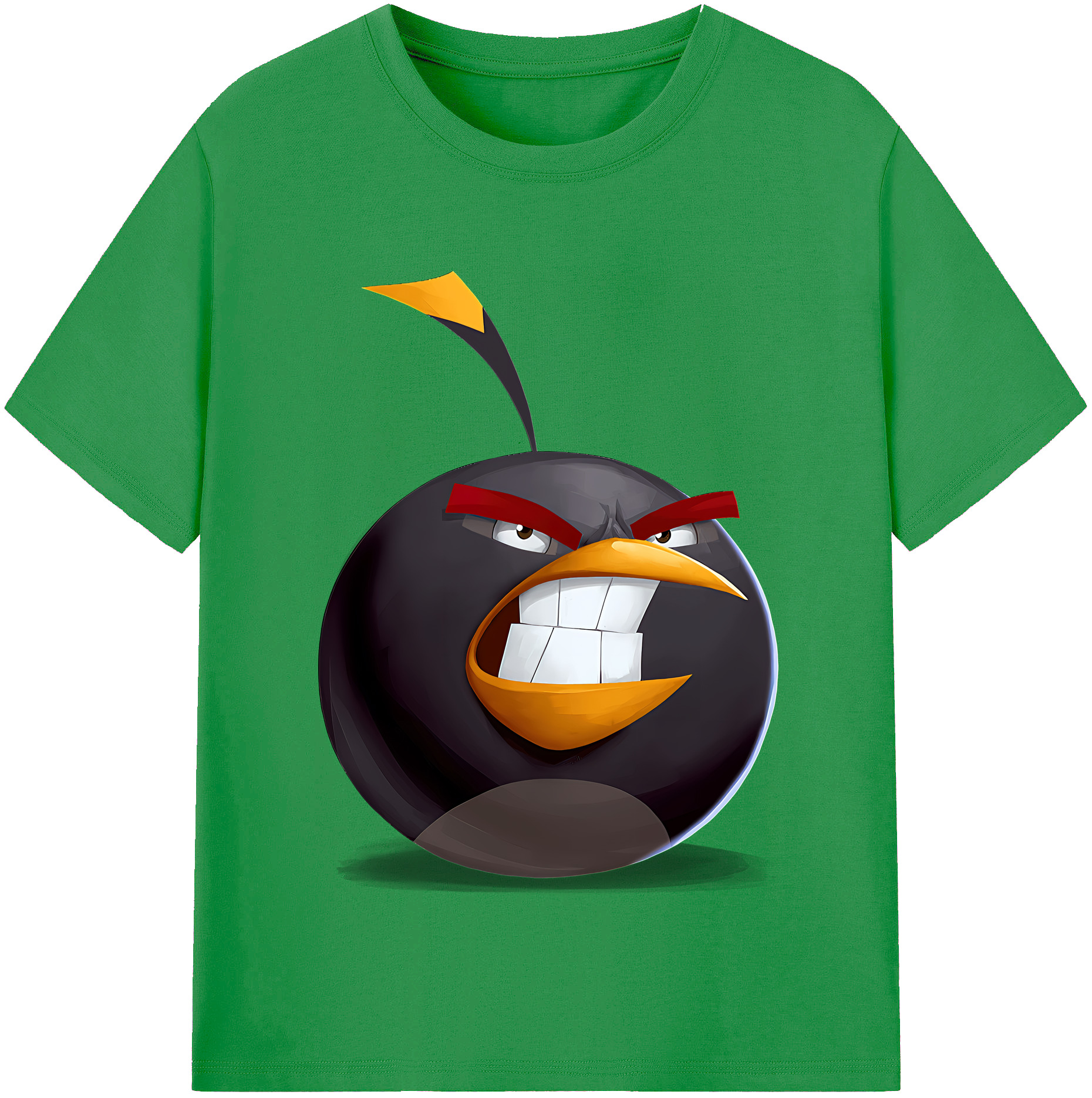 （画像用） Angry Birds アングリーバード レディースカジュアルプリントTシャツ（綿100％）