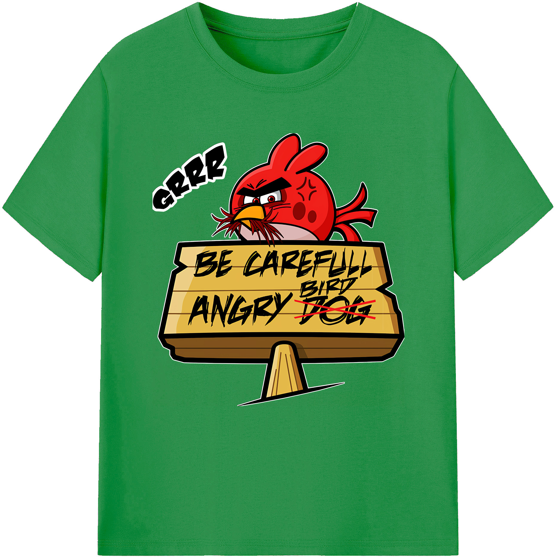 （画像用） Angry Birds アングリーバード レディースカジュアルプリントTシャツ（綿100％）