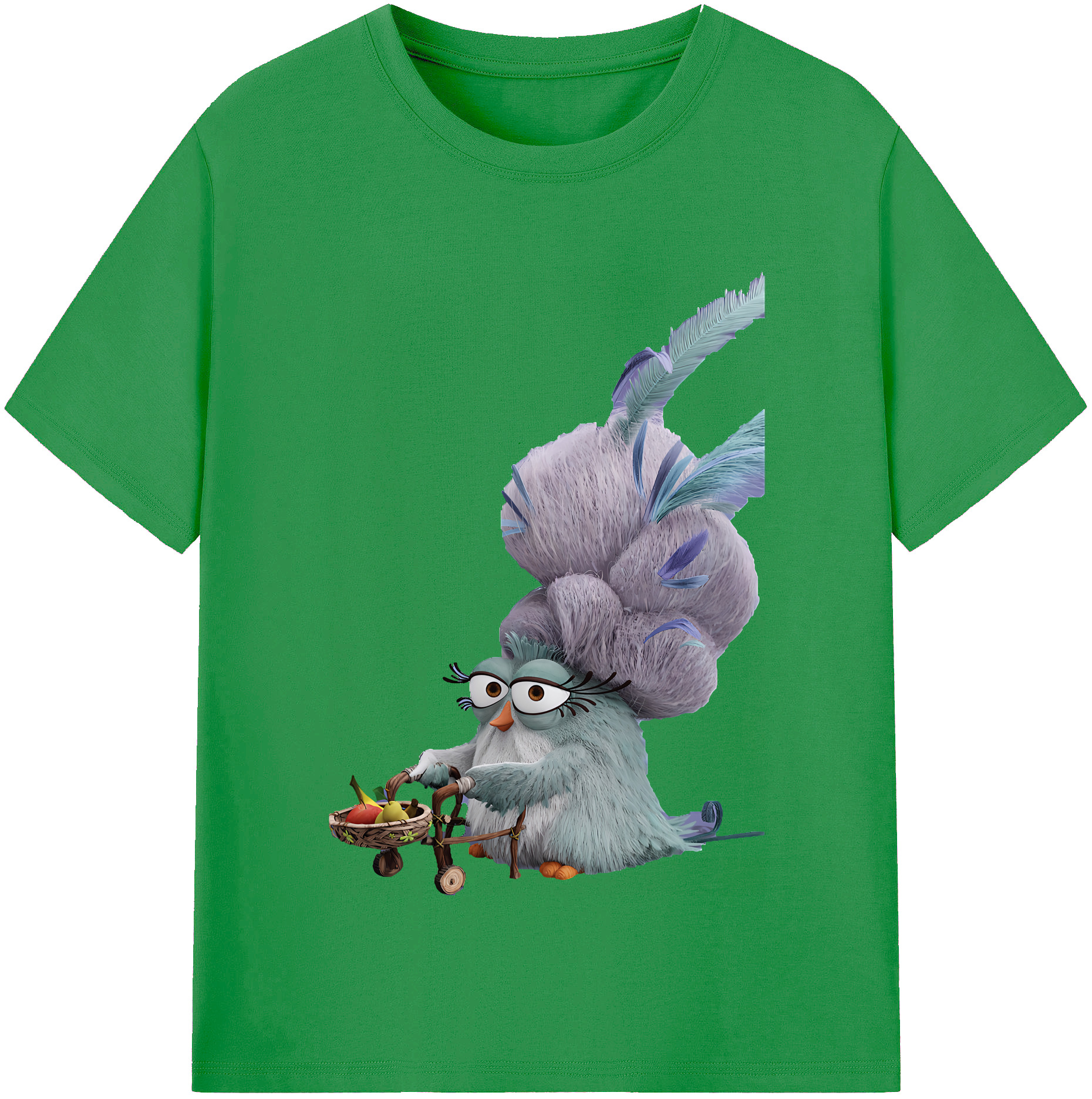 （画像用） Angry Birds アングリーバード レディースカジュアルプリントTシャツ（綿100％）