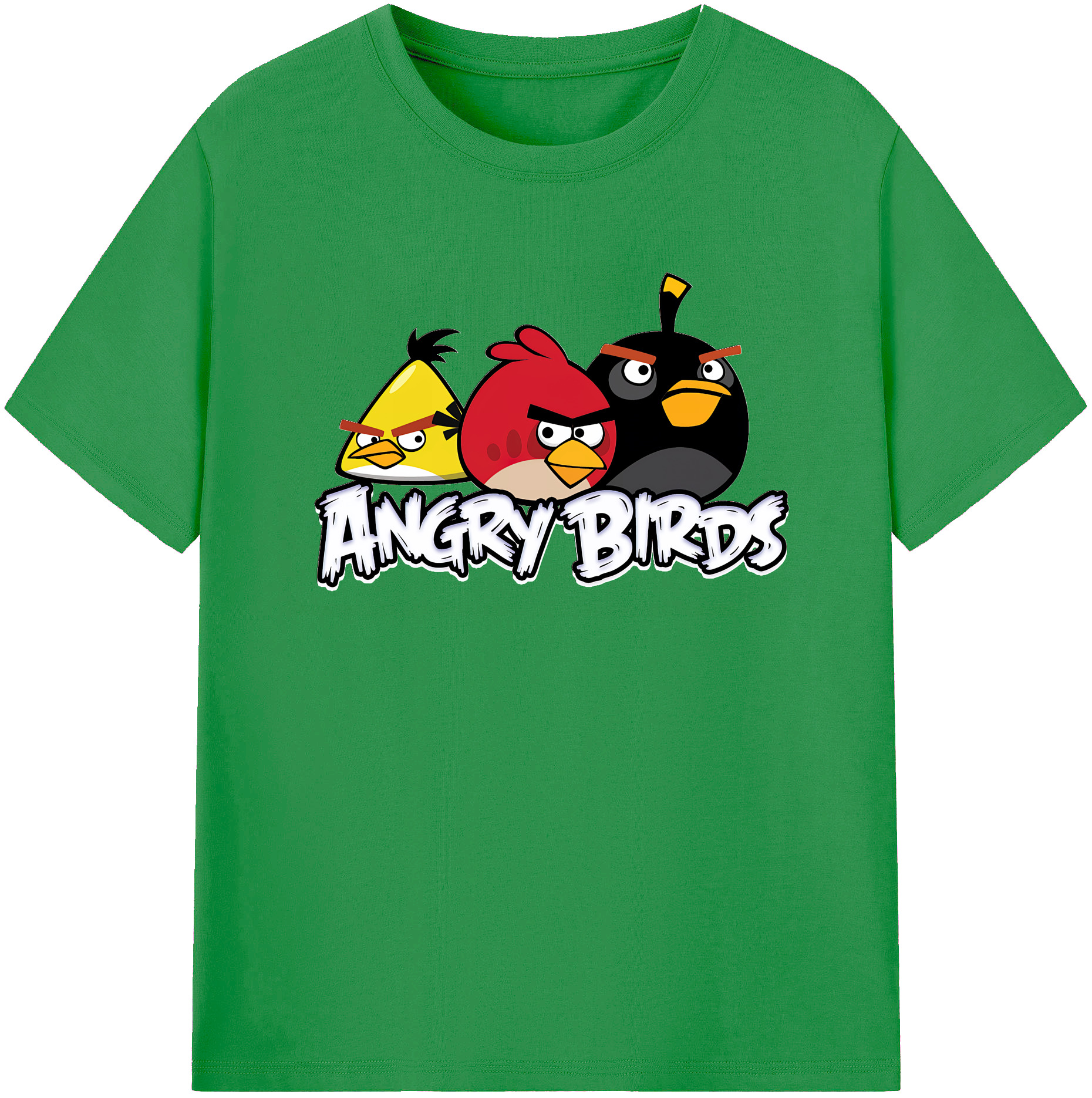 （画像用） Angry Birds アングリーバード レディースカジュアルプリントTシャツ（綿100％）