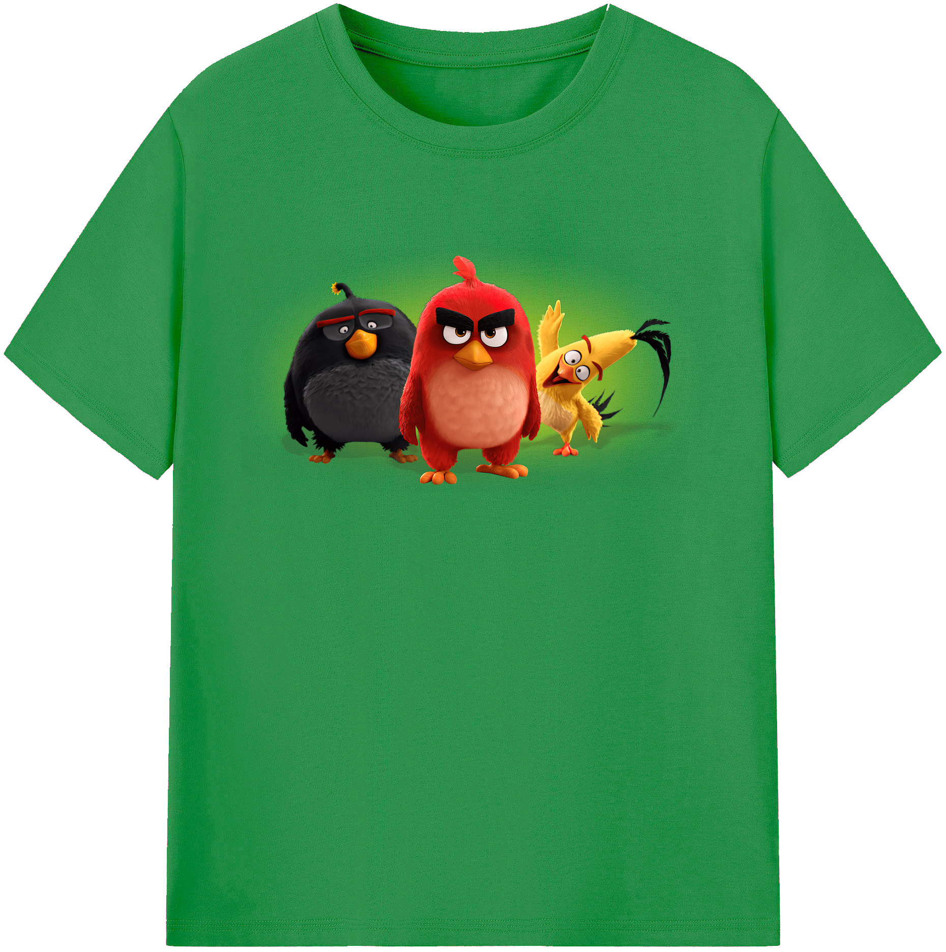 （画像用） Angry Birds アングリーバード レディースカジュアルプリントTシャツ（綿100％）