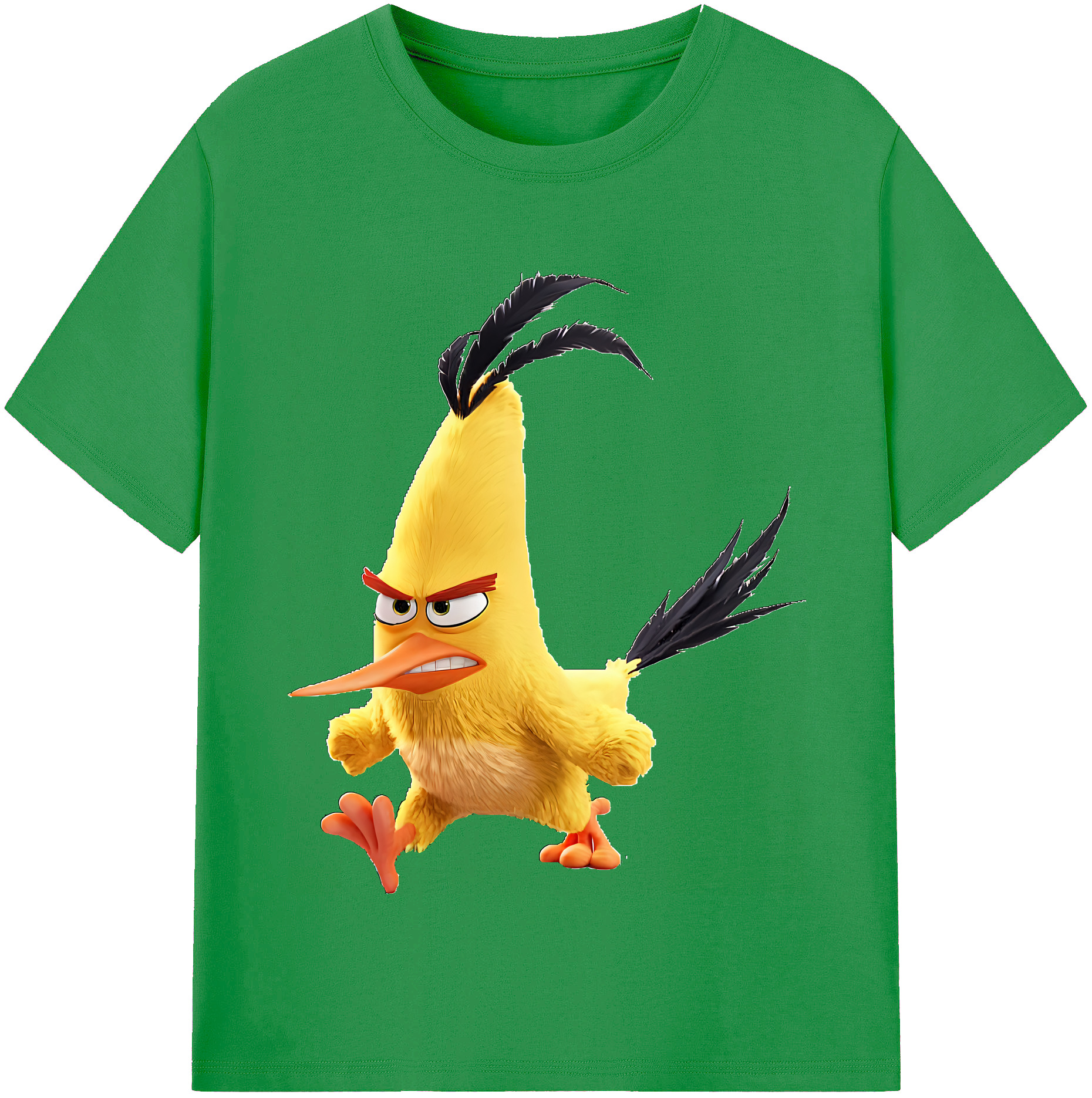 （画像用） Angry Birds アングリーバード レディースカジュアルプリントTシャツ（綿100％）