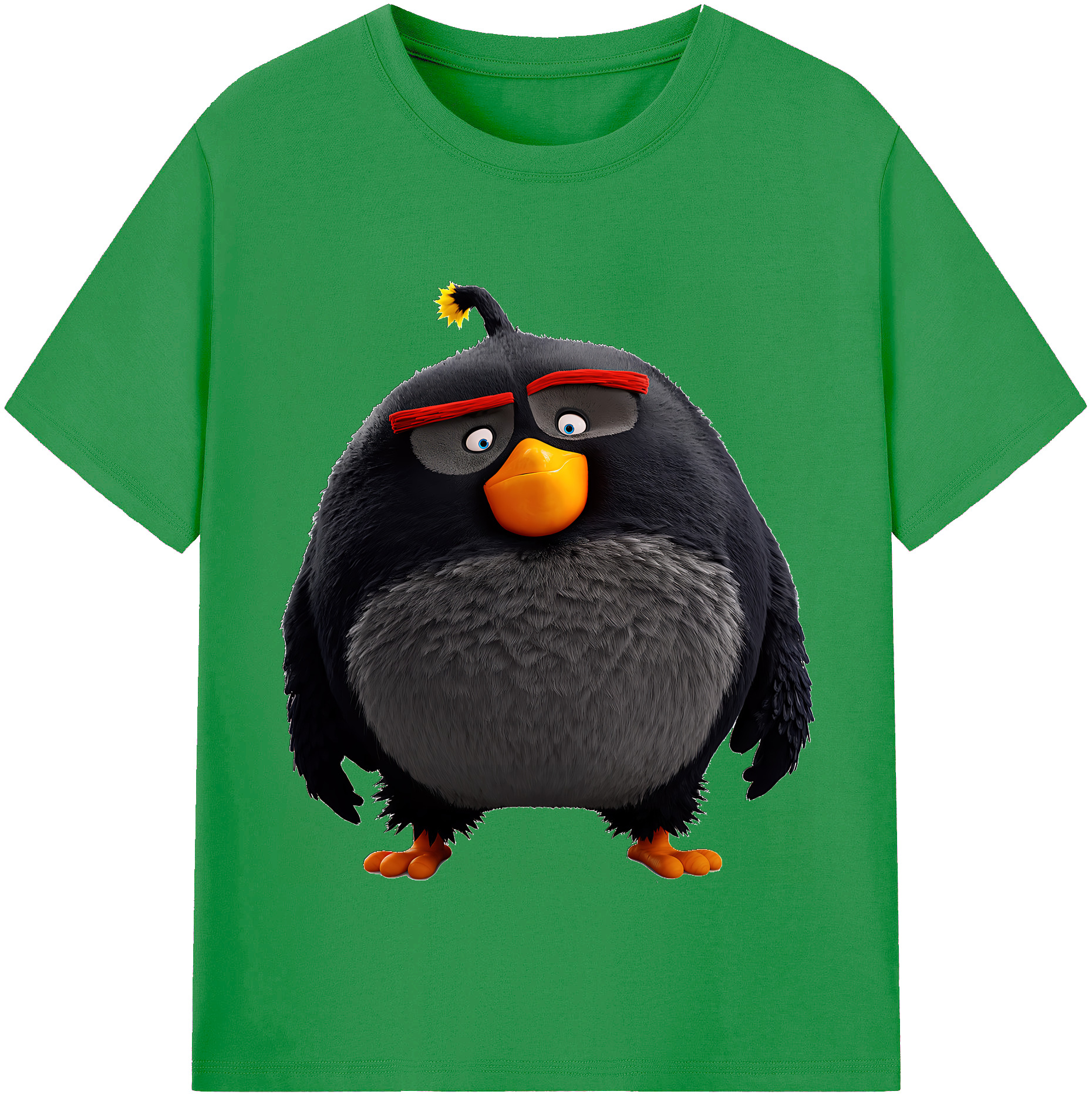 （画像用） Angry Birds アングリーバード レディースカジュアルプリントTシャツ（綿100％）